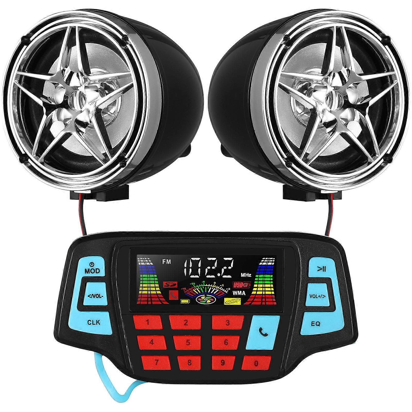 Motorcycle Stereo Speaker Set with Durable Plastic and Magnet Assorted Color for Various Models