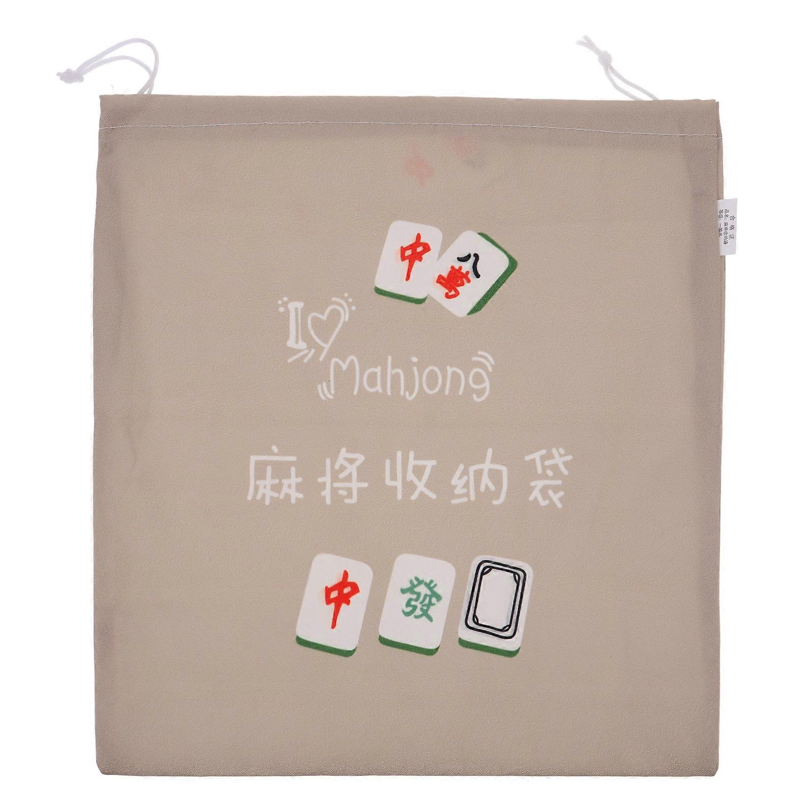Portable Drawstring Mahjong Storage Bag for Tiles Organizer – Lightweight Pouch for Home & Travel Use by Enthusiasts & Casual Players – Protection