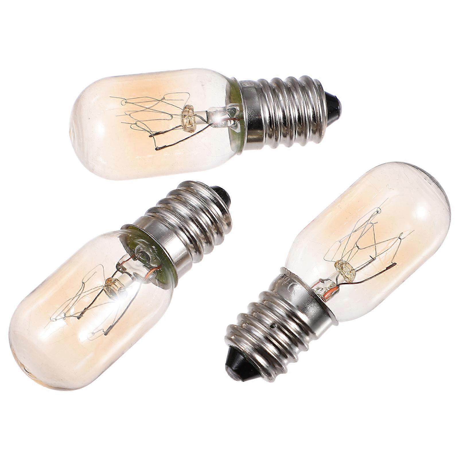 Lighting E14 Bulbs Household Users Glass Compact Appliance For Ovens 3Pcs