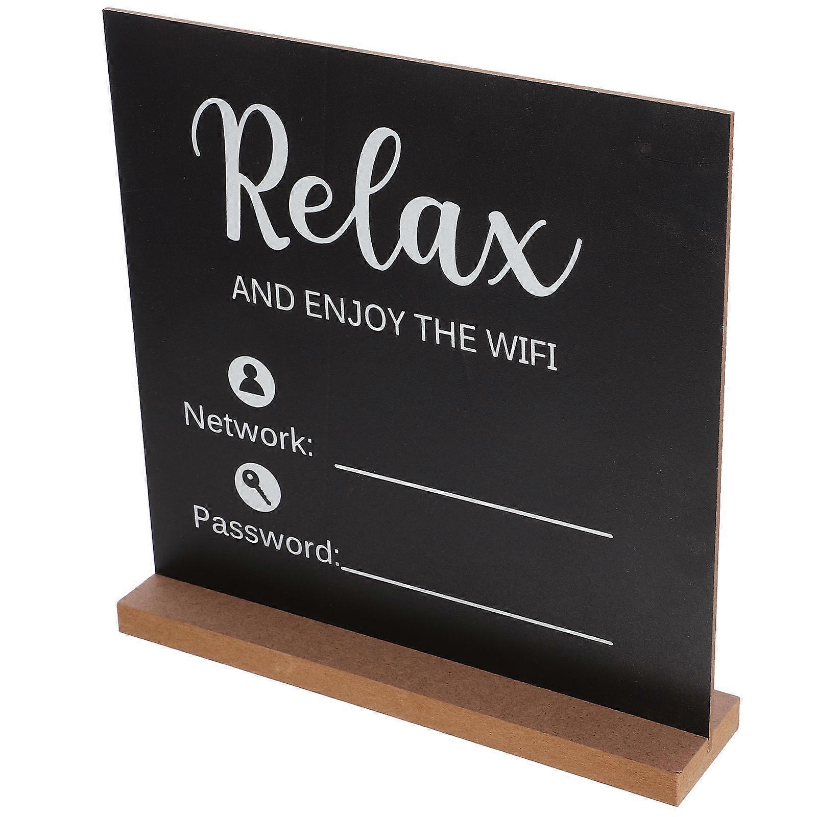Wooden WiFi Password Sign Board for Home, Hotels & Restaurants – Easy Clean, User Friendly Design, Blackboard Style