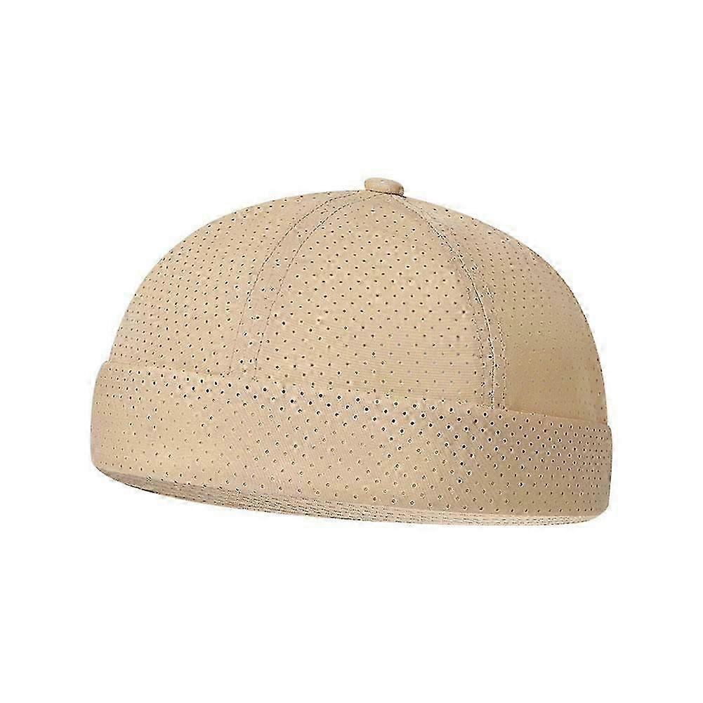 Ultralett pustende Mesh Melon Cap Cap Docker Beanie Cap Khaki