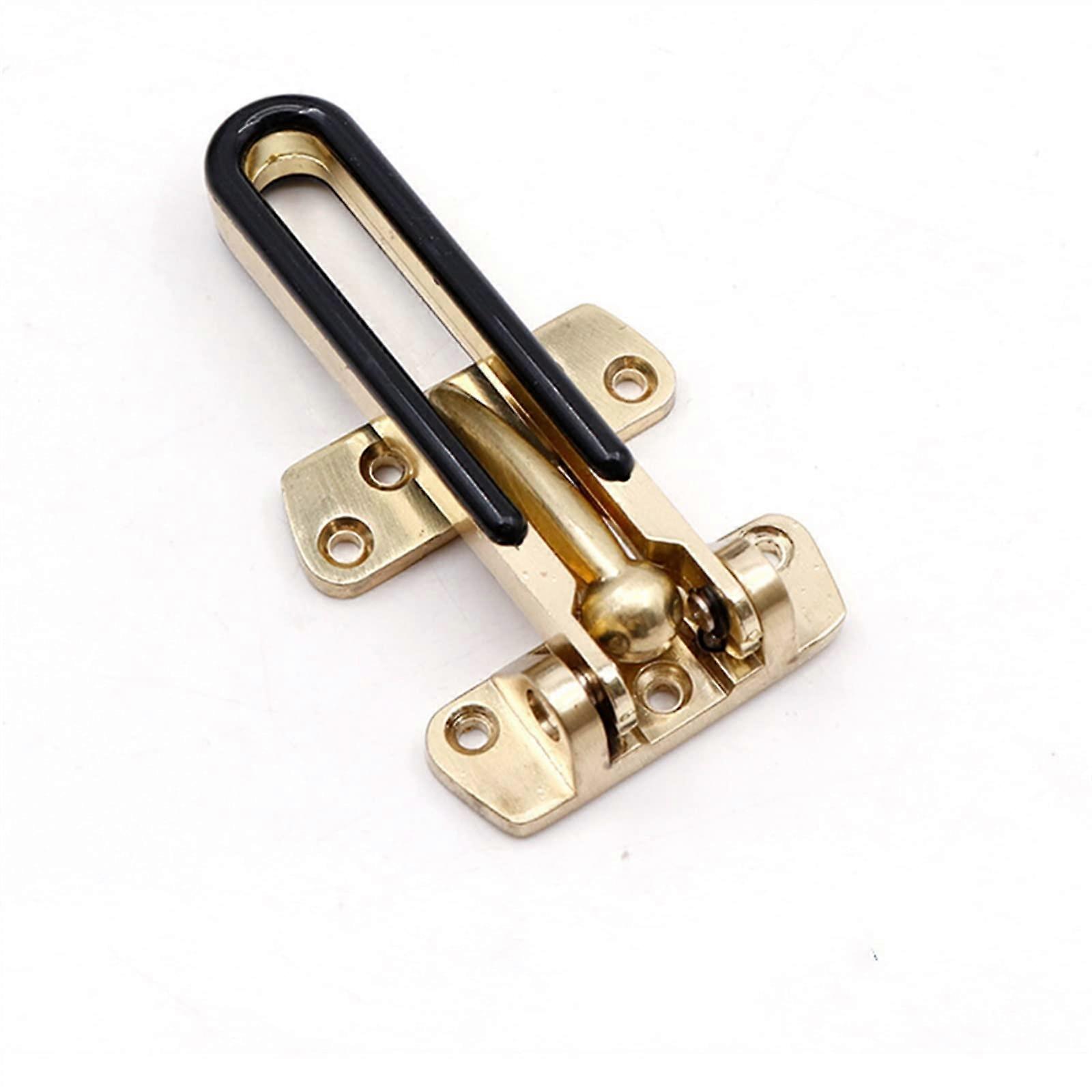 Door Latch Security Bolt For Interior Doors - Gold Finish, One-Piece Locking Bolt
