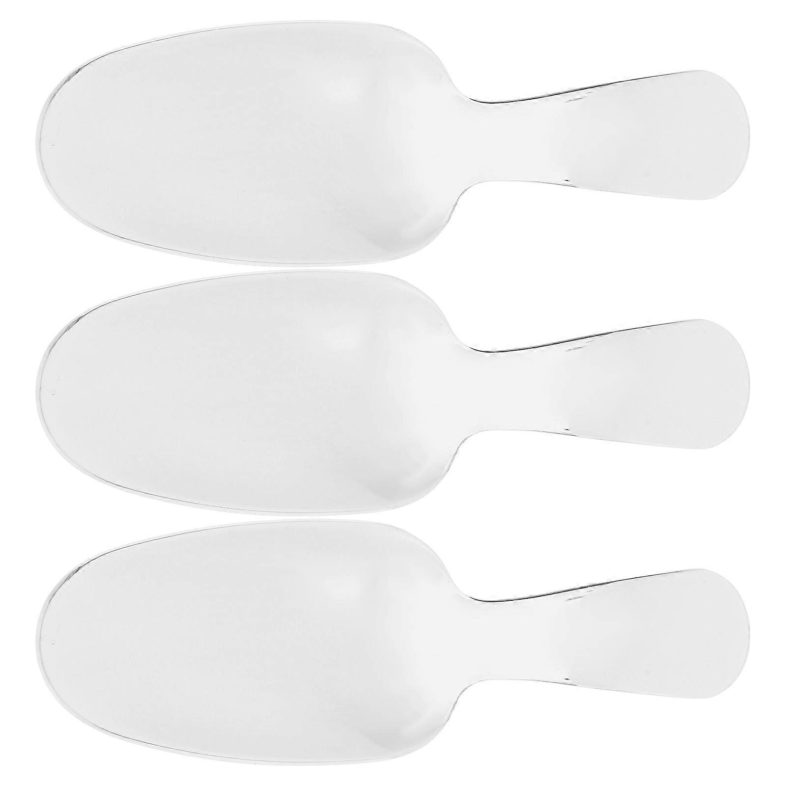 3pcs Stainless Steel Dessert Scoops Short Handle Multi Functional Ice Cream & Fruit Serving Spoons for Home Bakery Parties
