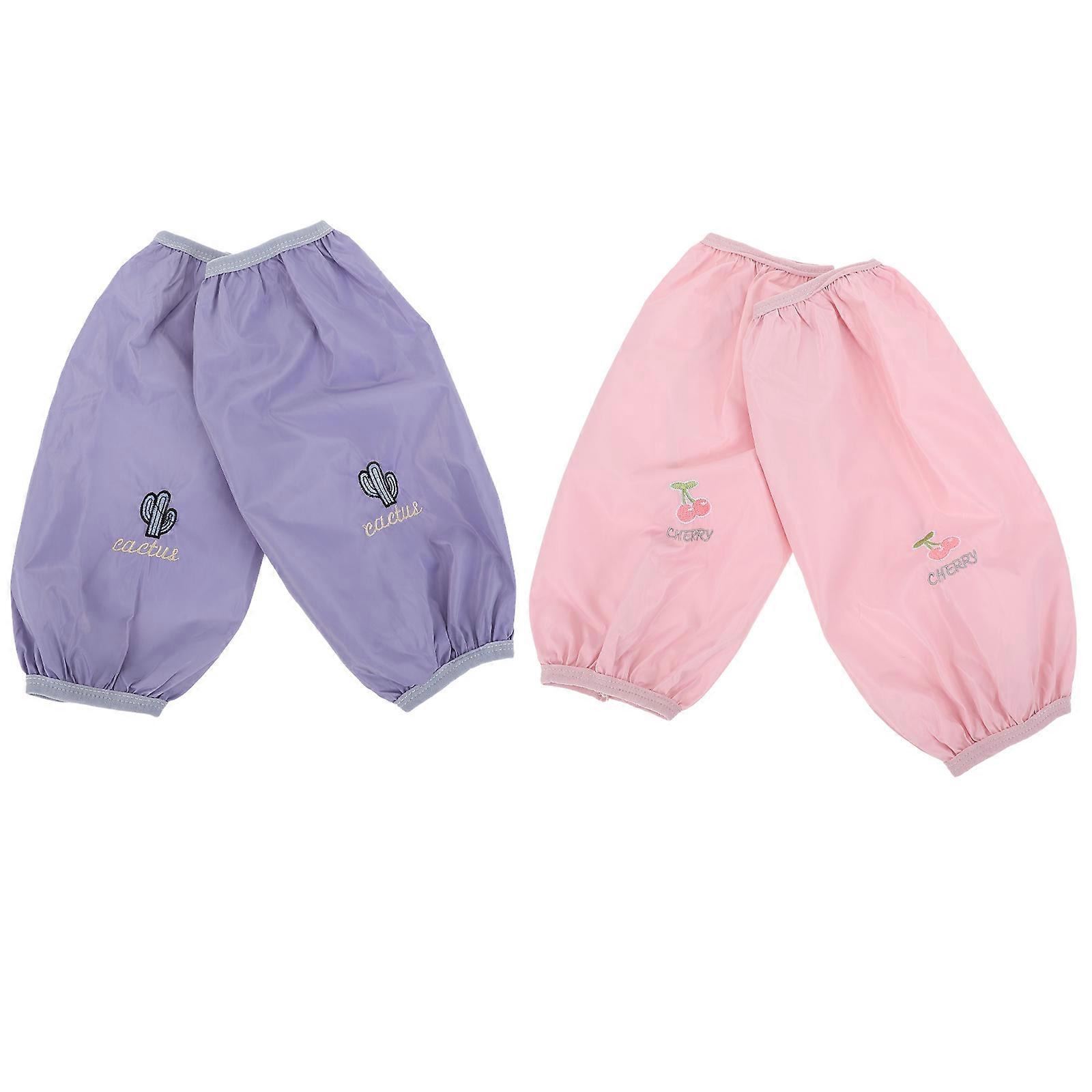 Oil-proof Kitchen Sleeves Durable Protective Long Cuff Assorted Color Designed For Cooking 2 Pairs