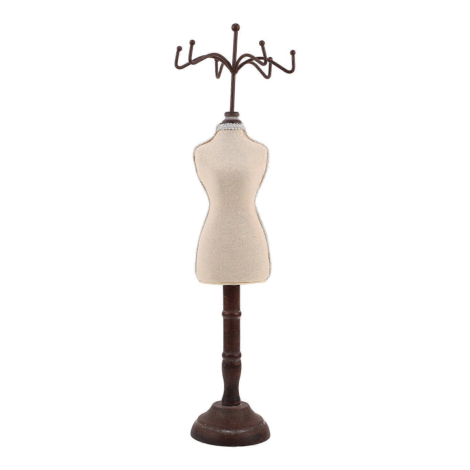 Jewelry Display Stand for Necklaces, Bracelets & Rings – Sturdy Mannequin Showcase Rack with Soft Surface Protection for Retail Stores