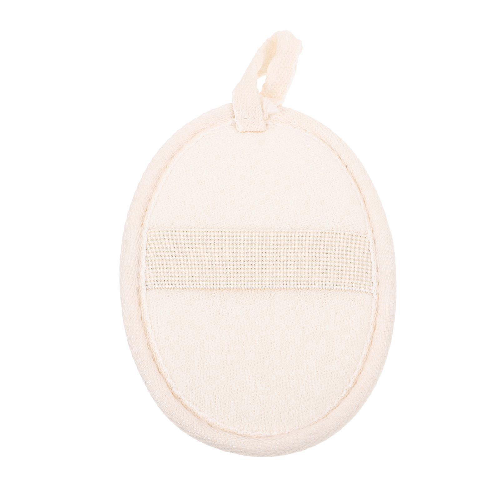 Bath Loofah Body Scrubber with Gentle Texture for Exfoliating and Cleaning Beige