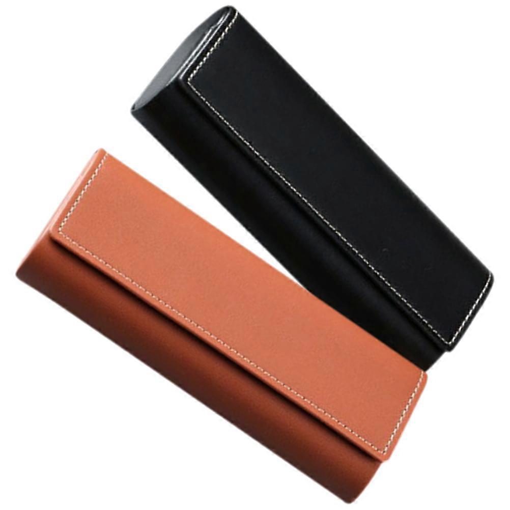 Glasses Case For Protection Outdoor Glasses Case Rectangular Shape Artificial 2Pack