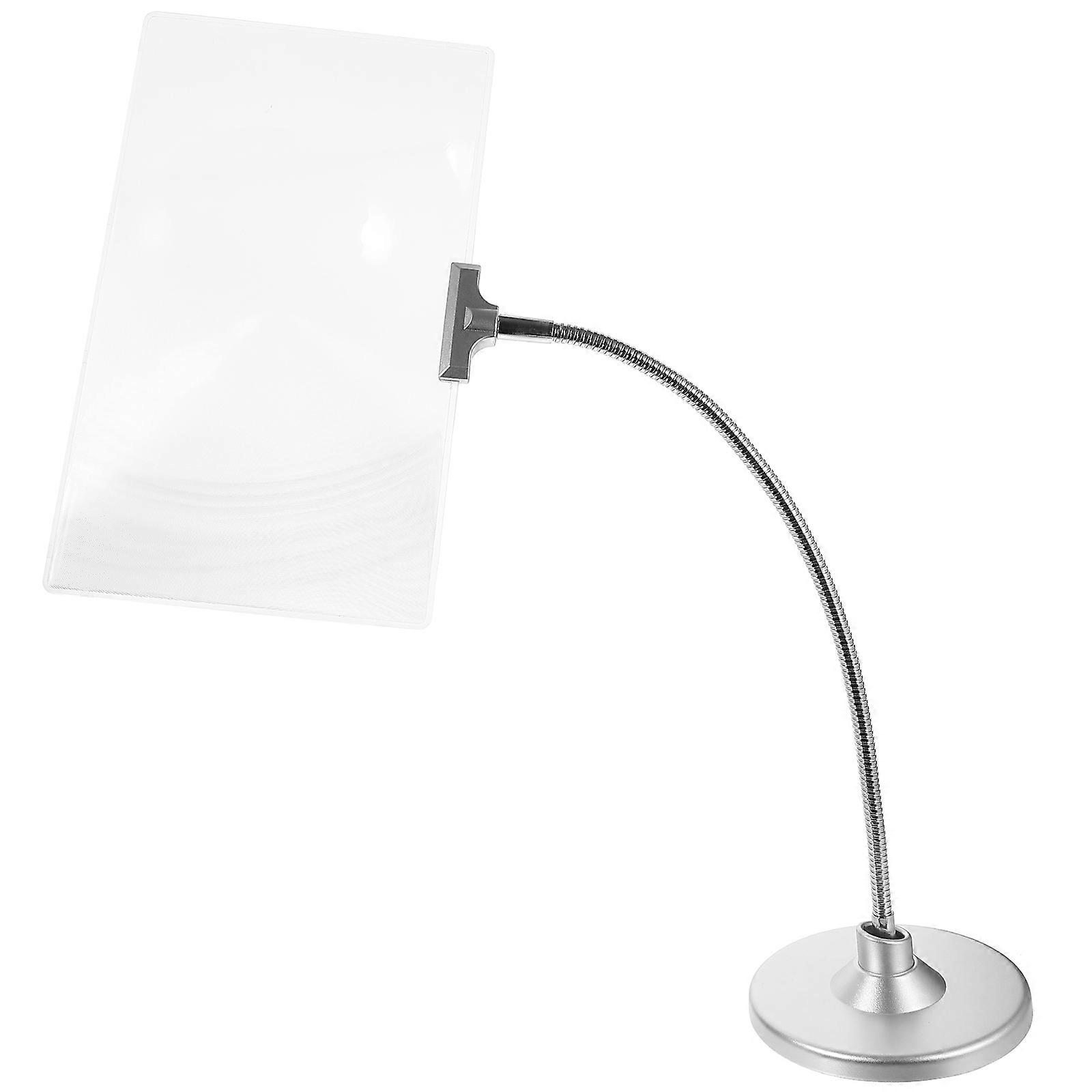 Hands Free Magnifying Glass with Flexible Stand – Craft, Reading & Hobby Lens – Elegant Space Saving Desktop Design for Easy Use