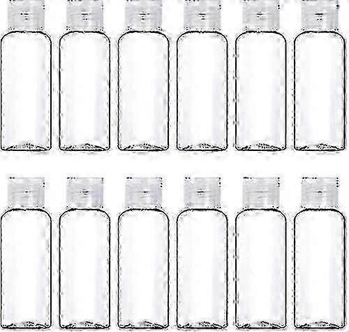 24-Pack Clear Plastic Bottles with Flip Caps for Lotions, Creams & Shampoo