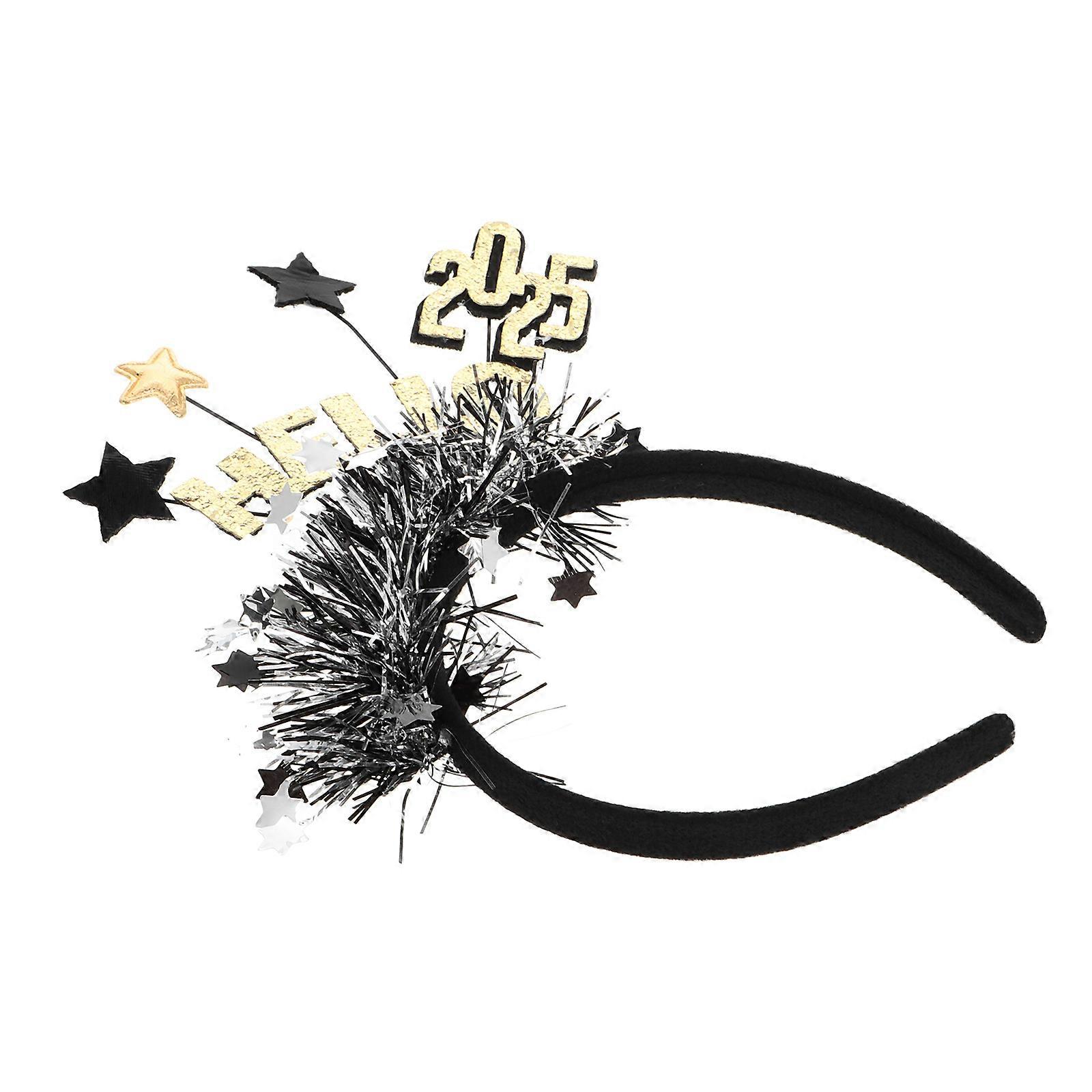 Happy New Year Headband for Party in Multi Colors Made of Nonwoven Fabric and Plastic Size One Size Fits Most