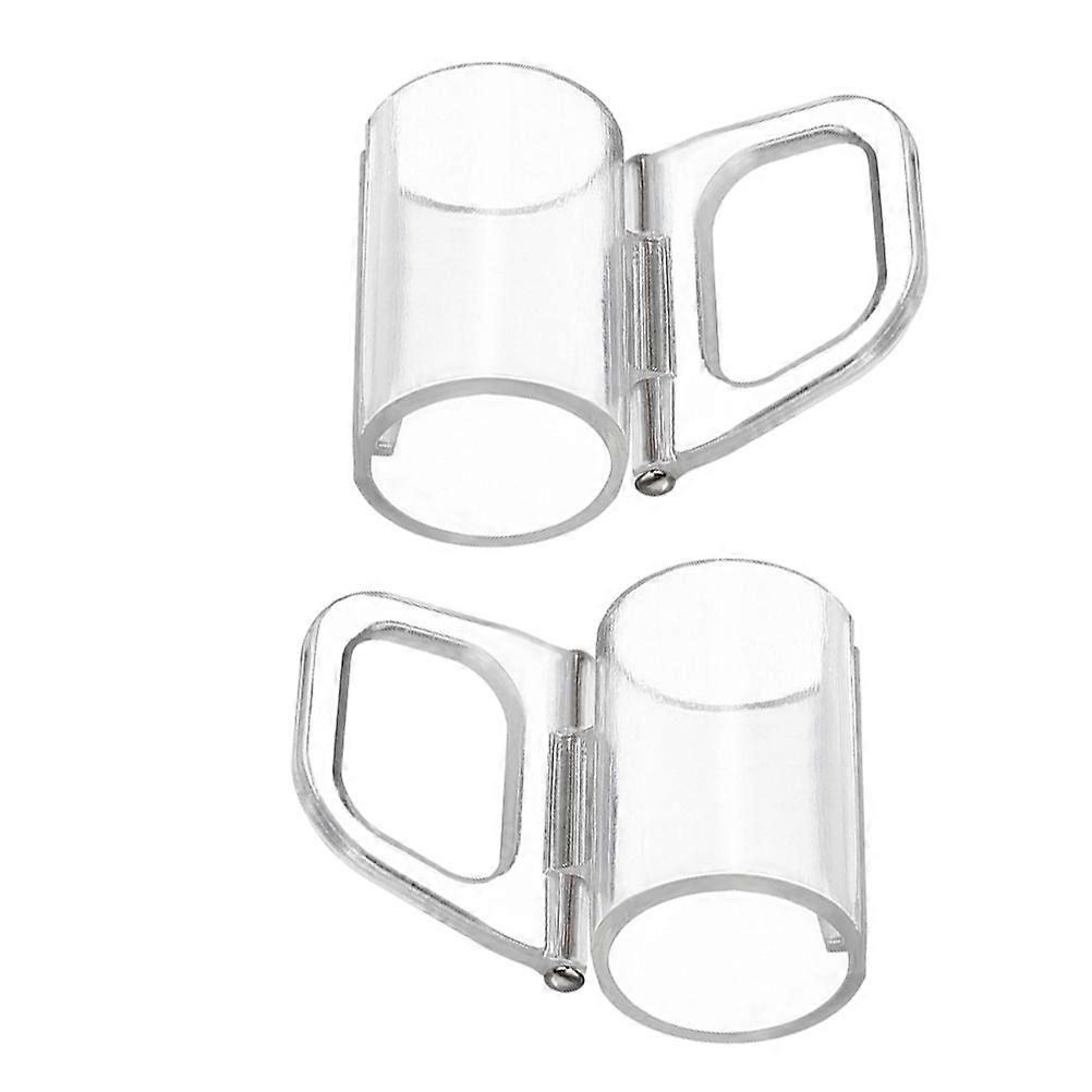 Clear Plastic Window Curtain Pull Handles 2pcs Transparent Shade Grips for Easy Installation and Secure Hold in Homes and Offices