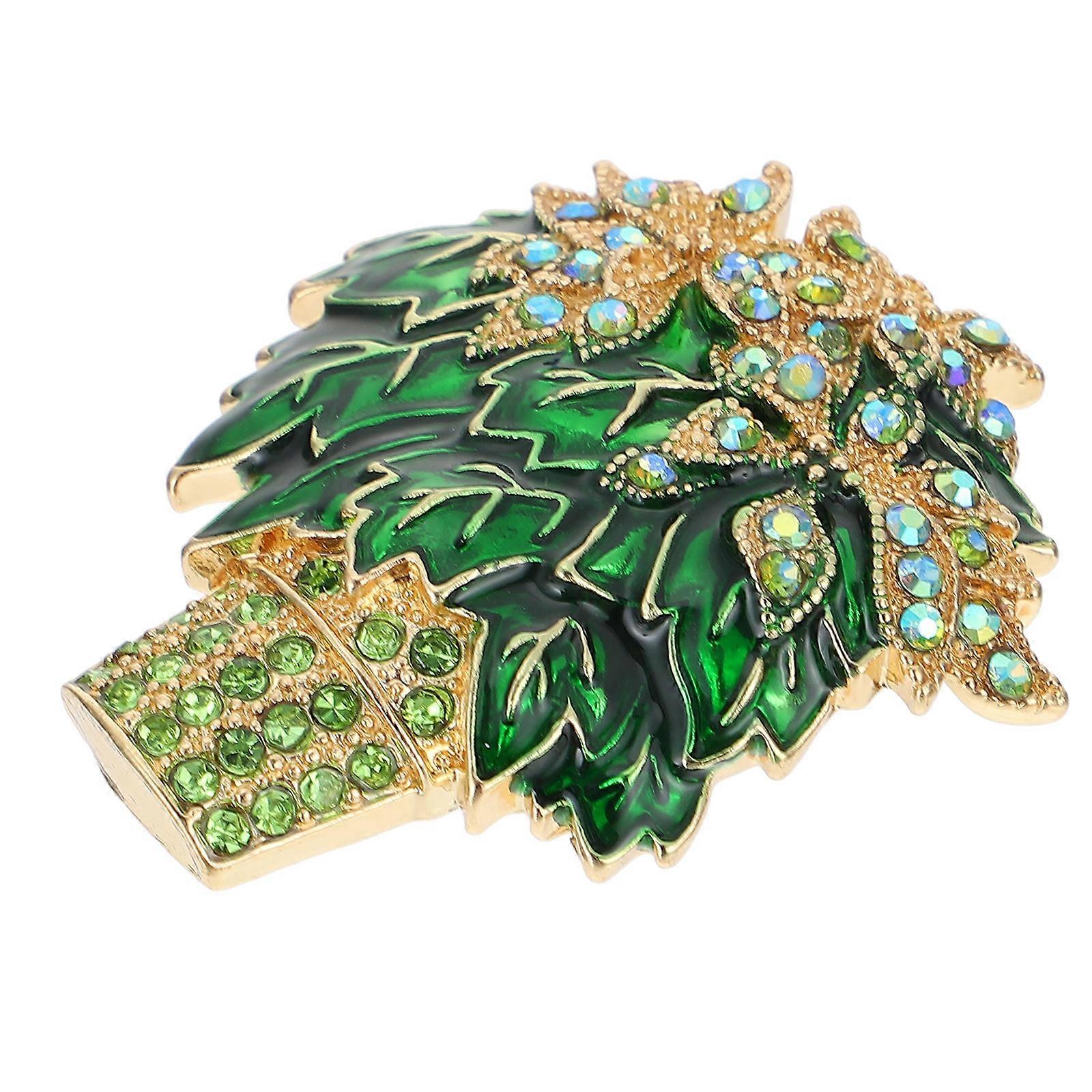 תליון קסם פרח קריסטל לסיכת חזה לחומר סגסוגת אבץ לקישוט