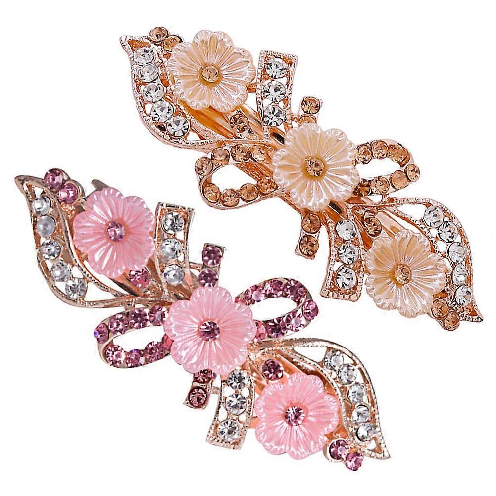 Spinki do włosów z kryształu górskiego Eleganckie uchwyty na kucyk i klipsy bobby dla kobiet Idealne na imprezy i wesela