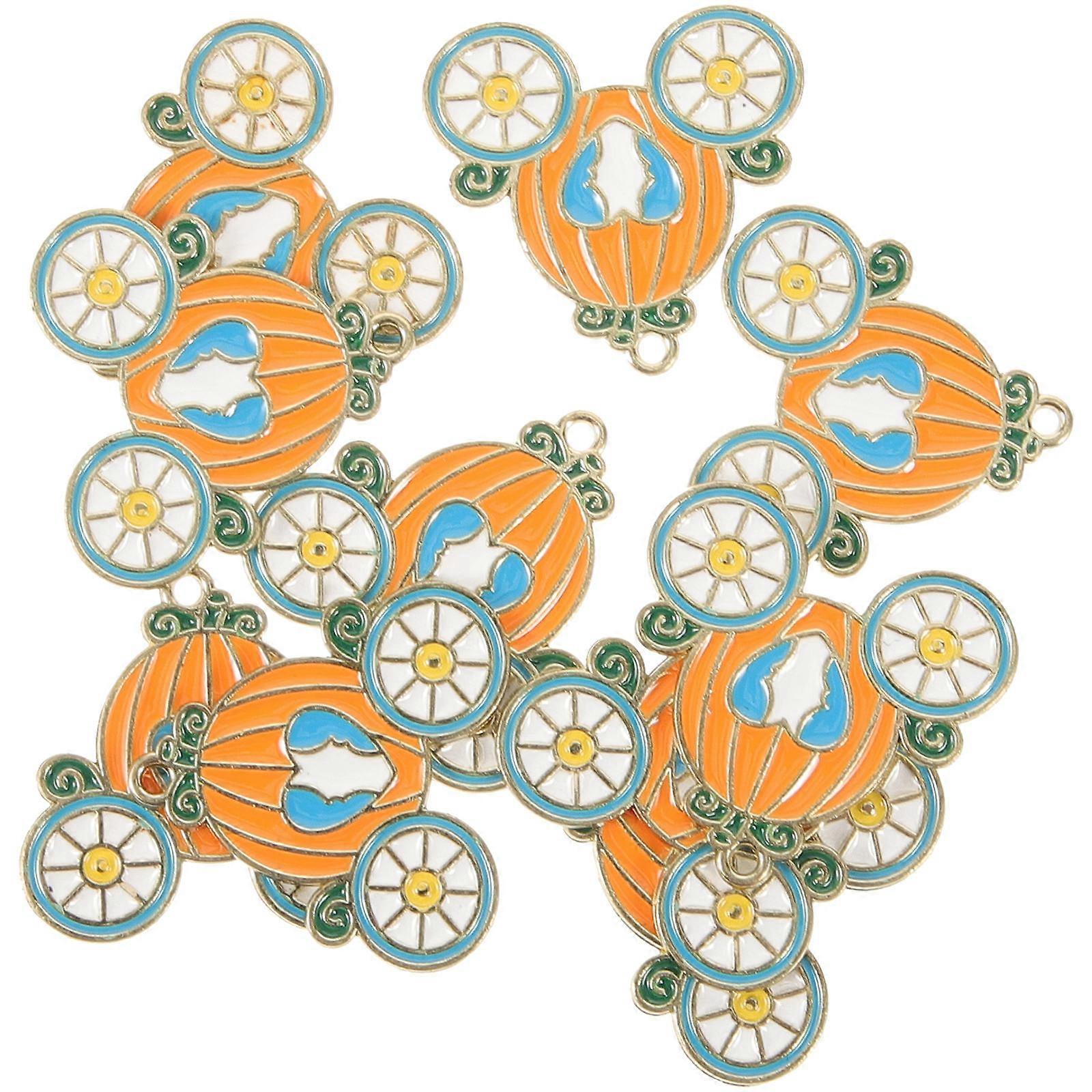 Pumpkin Carriage Key Ring Pendant 10Pcs For Halloween Celebration Fun And Delightful Accessory