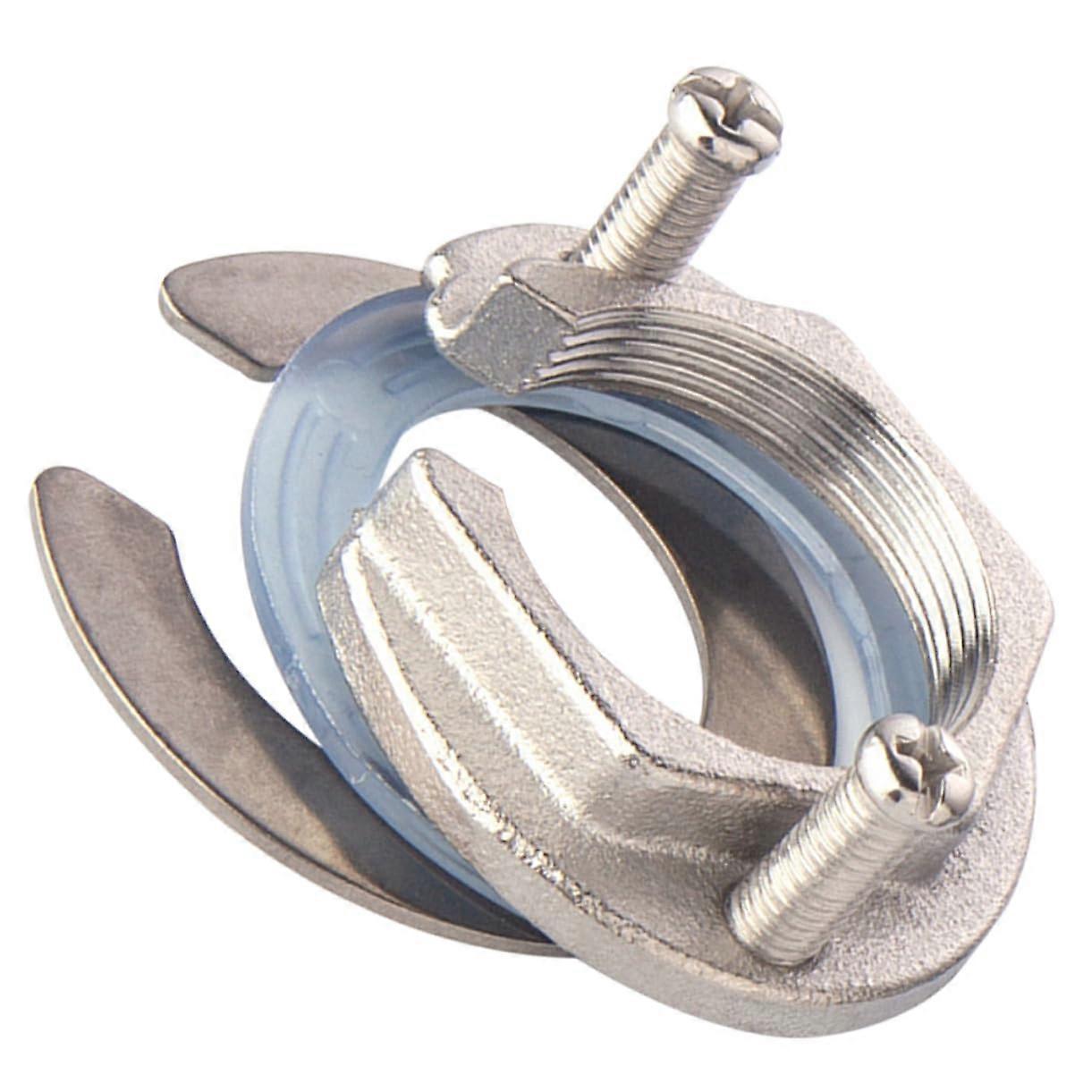 Kitchen Tap Loose Nut Fixing Set with Rustproof Steel Plate and Rubber Ring for Easy Bathroom Installation
