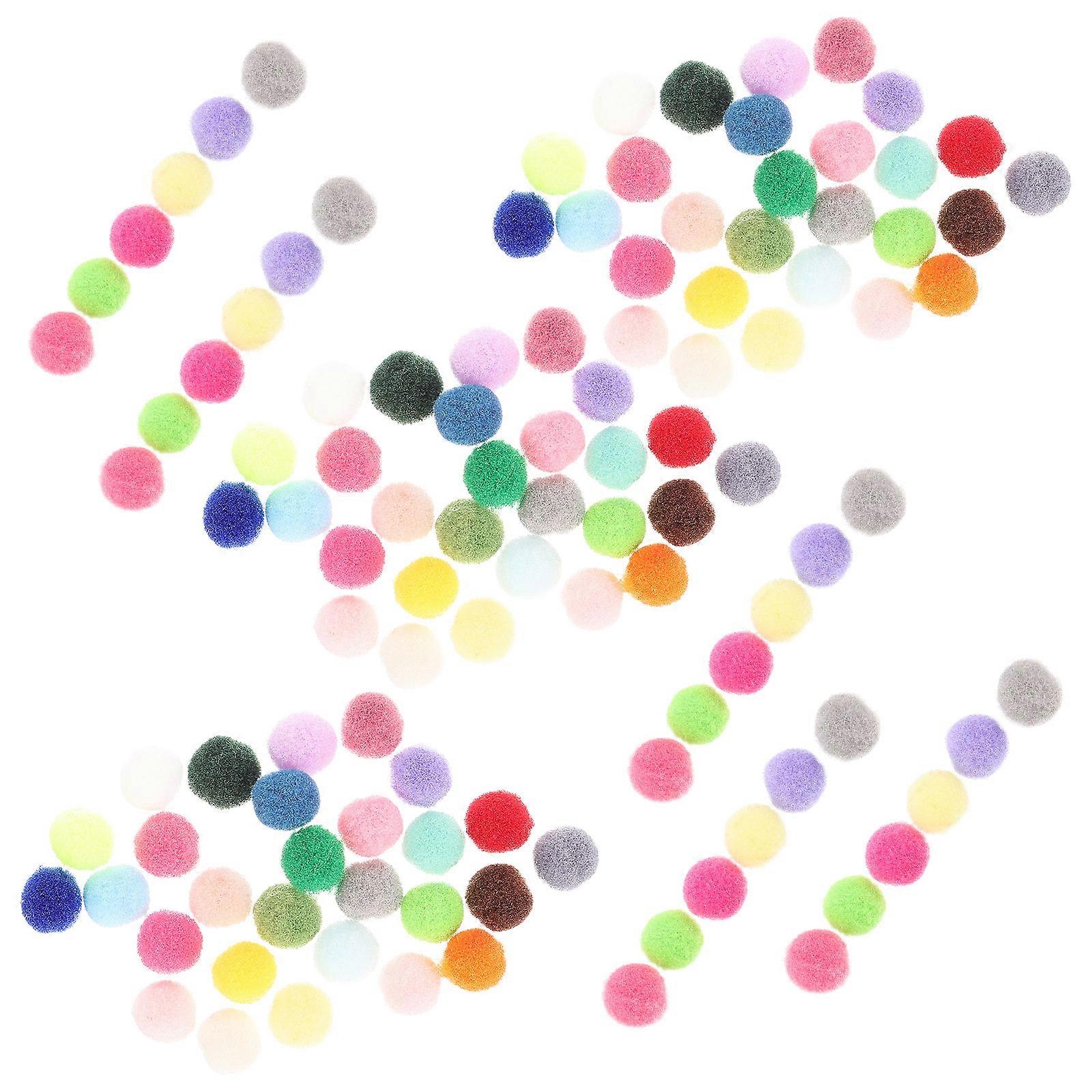 Kids Toys Plush Ball Toy Creative Manual Diy Hat Scarf Accessories Assorted Color 0.3x0.3x0.3in 2000Pcs