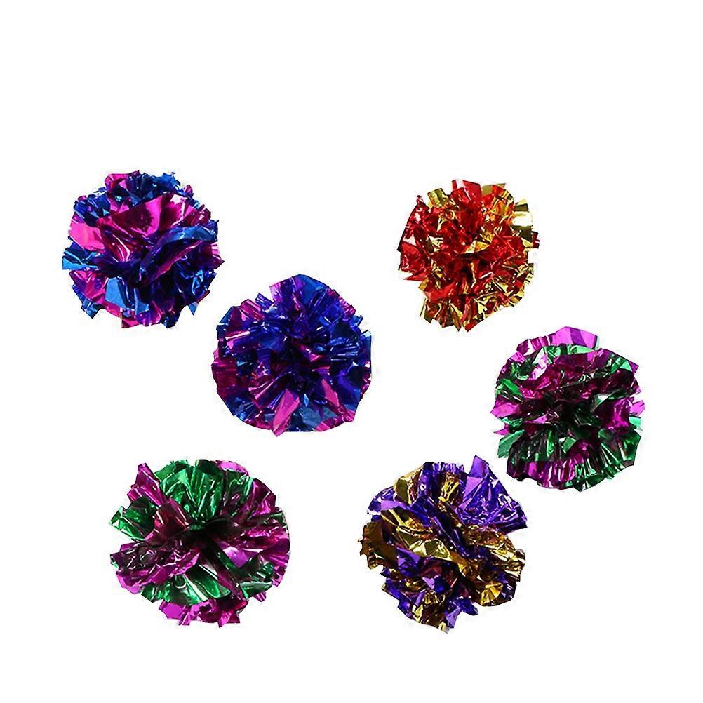 Cat Crinkle Balls 12Pcs Assorted Color for Cat Crinkle Sound Excitement Cats Toys