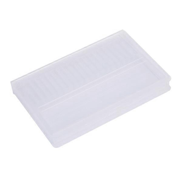 Empty Plastic Nail Drill Bit Storage Box for Nail File Holder Display Grinding for H