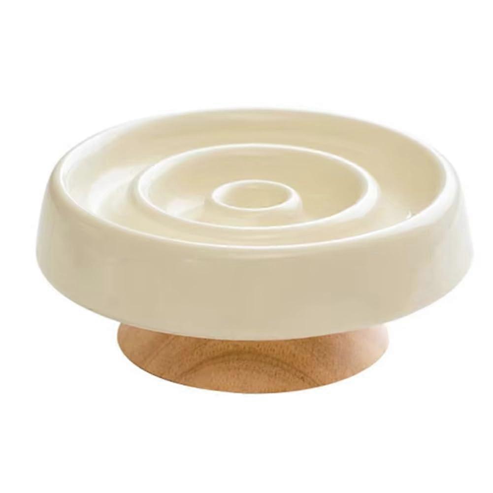 Ceramic Slow Feeder Dog Bowl With Anti-Gulp Puzzle Feeder For Cats And Puppies, Food Container
