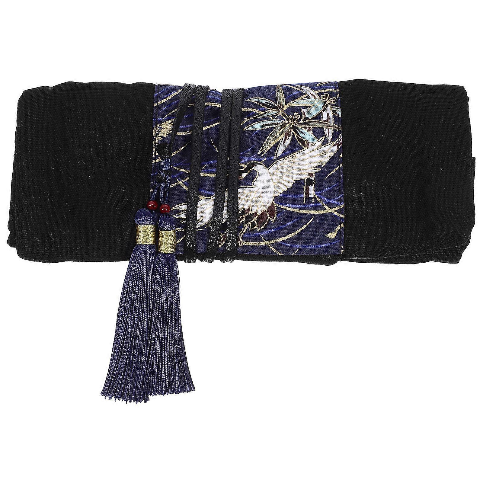 Vintage-inspired Zipper Pen Wallet, Canvas Craftsmanship