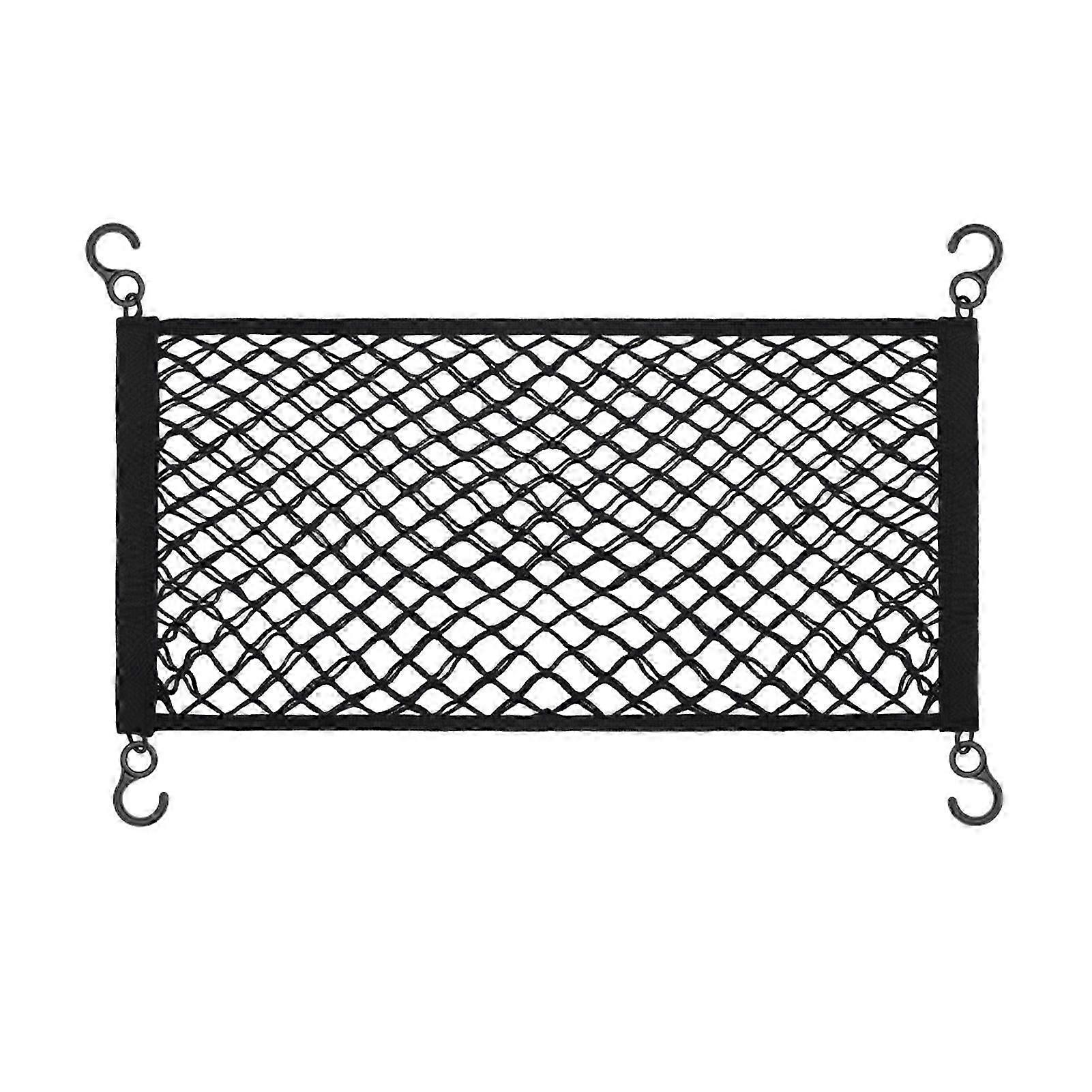 Wagon Cart Cargo Net with Hook Elastic Black Large Capacity Universal Camping Cart Organizer Mesh Storage Bag Wagon Cart Accessories_xi
