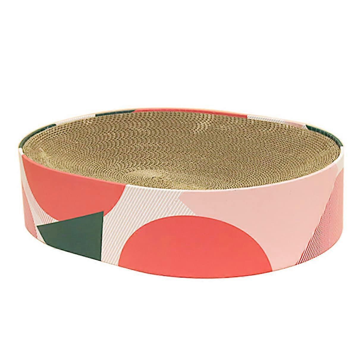 Cat Scratching Board Made of Corrugated Paper Oval Scratching Pad for Kittens Durable and Safe Design for Furniture Protection Stress Relief for Pets