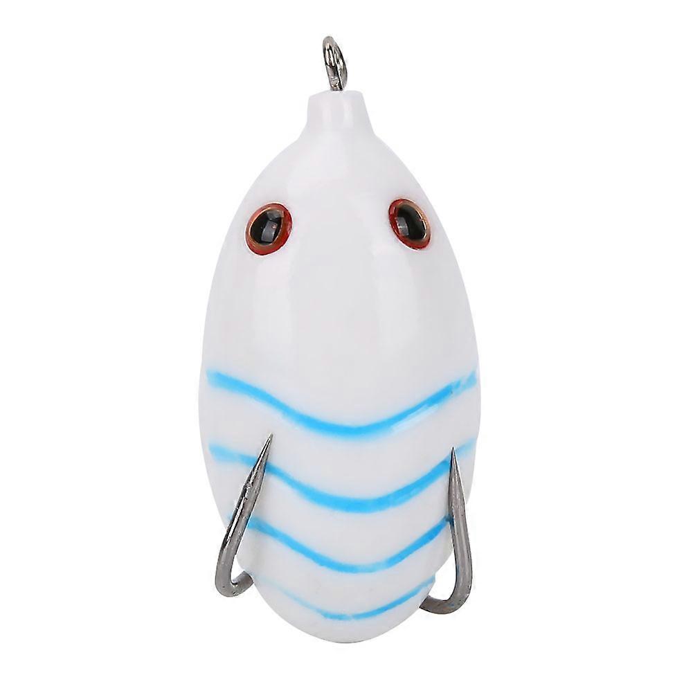 Künstliche lebensechte Angelköder Silikon Froschform Soft Baits Tackle Zubehör (weiß)