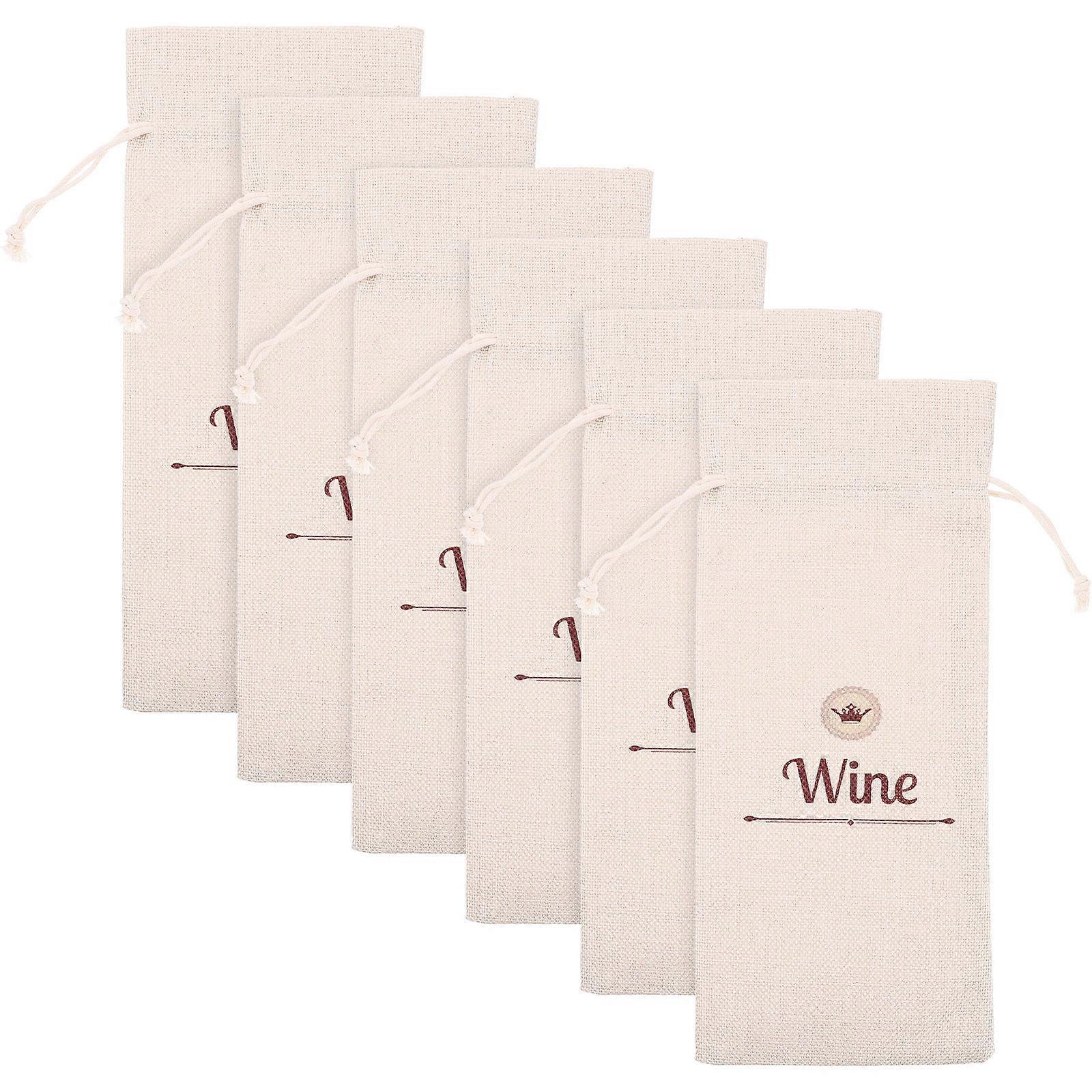 Cotton Linen Wrapping Bags 6Pcs Perfect For Party Gifts Small Item Storage Simple Yet Stylish