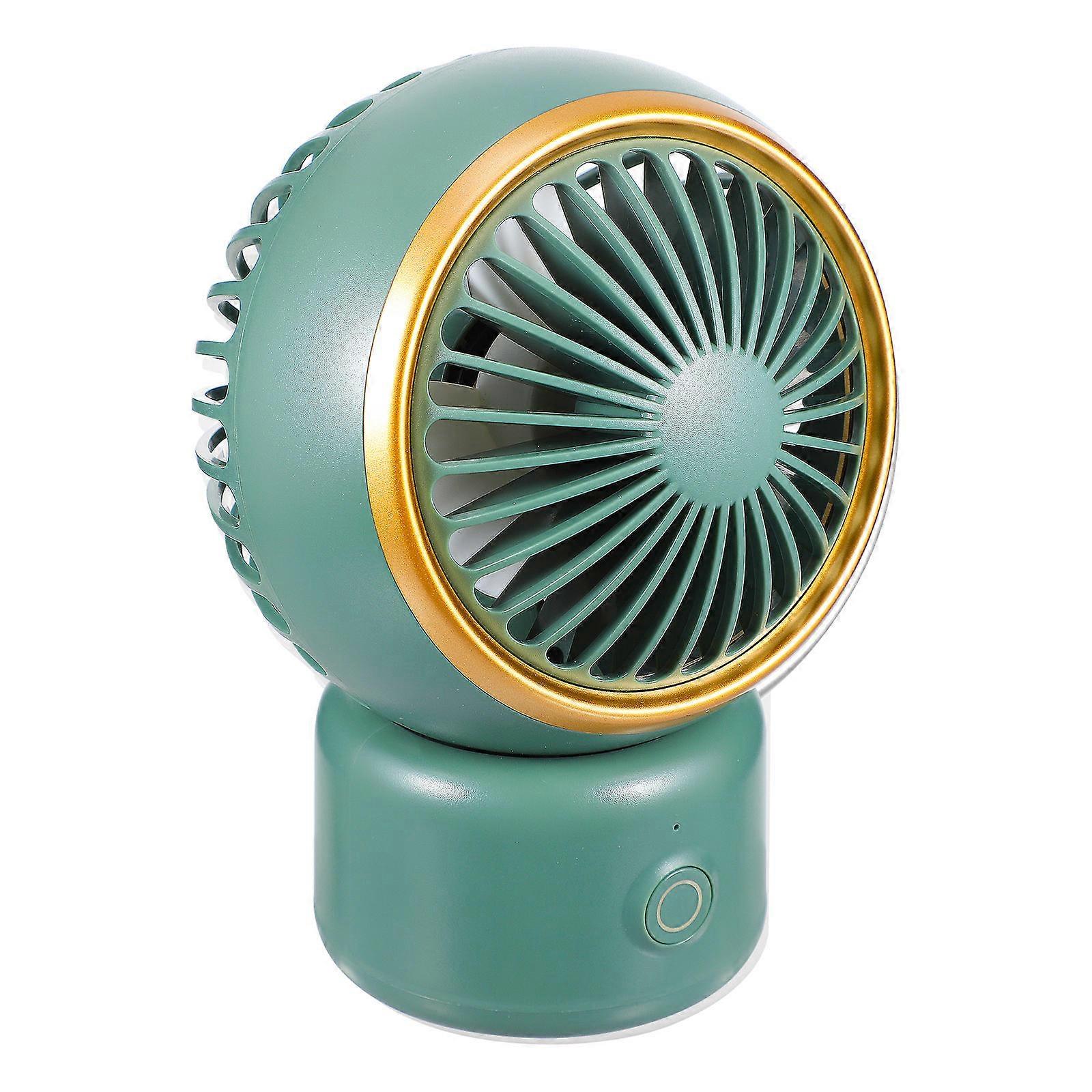 Portable Handheld Cooling Fan for Home with ABS Material Green Color for Summer Indoor Outdoor