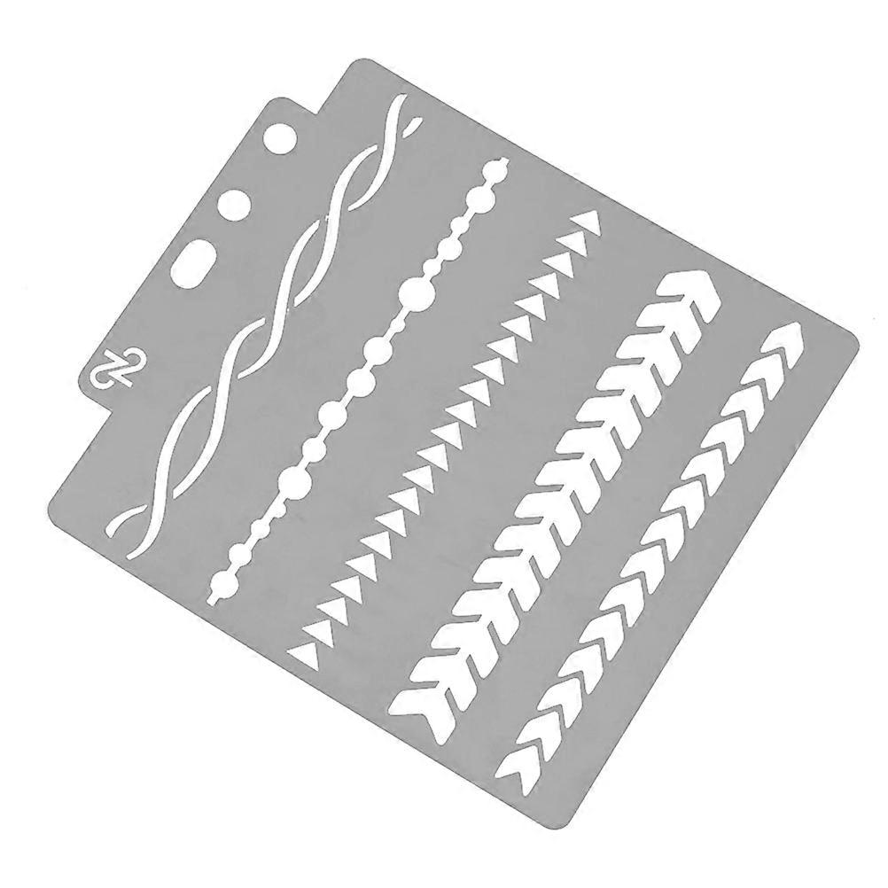 DIY Cake Decor Drawing Stencil Assorted Patterns Hollow Out Art Painting Template for Creative Artwork 14 x 13 x 0.2cm Washable 1Pcs