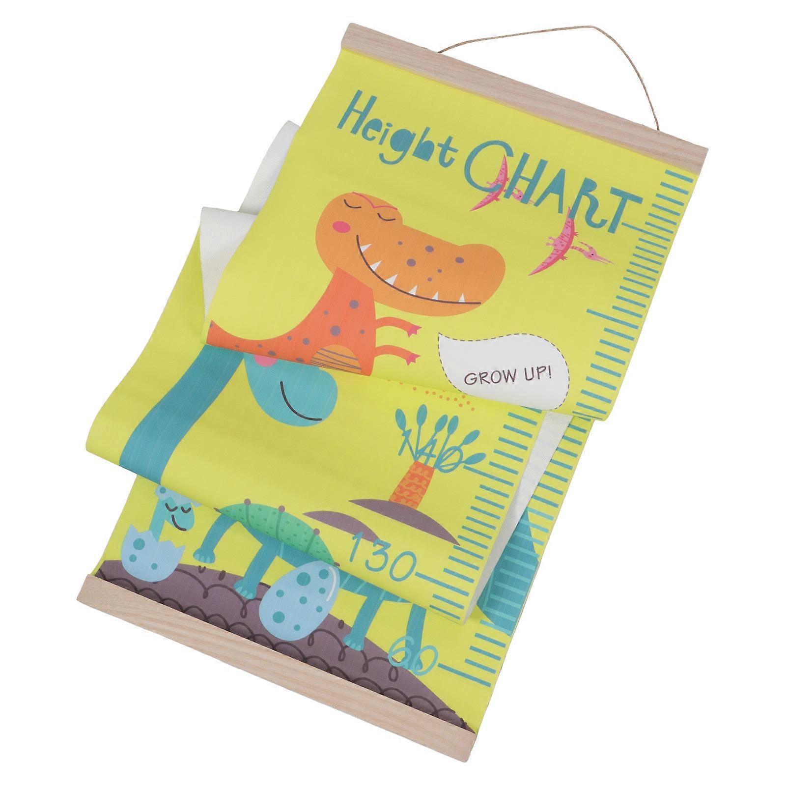 Dinosaur Theme Removable Canvas Growth Chart for Wall Decor – Wide Design for Easy Reading in Nurseries, Playrooms, and Classrooms