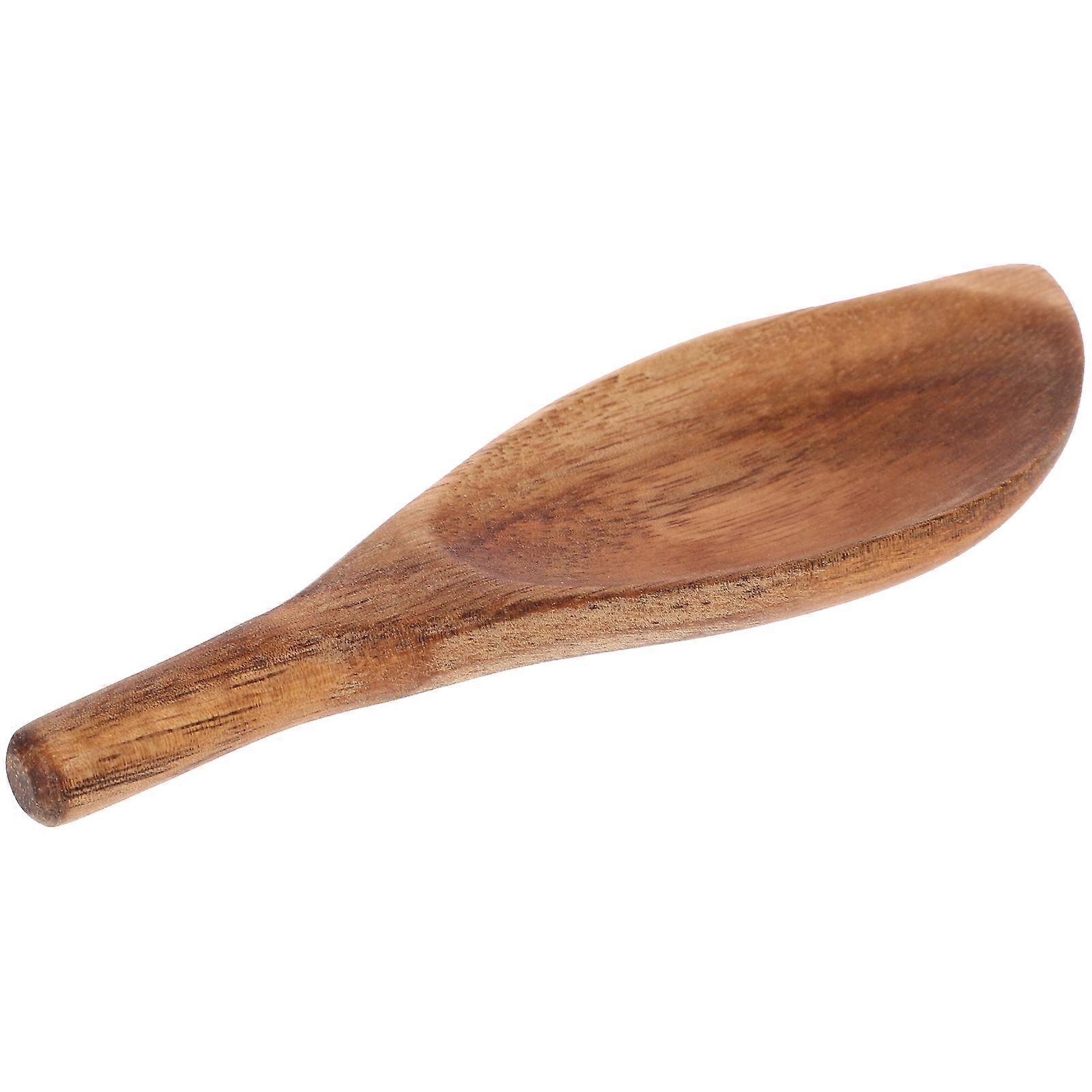 Wooden Coffee Bean Scoop Brown Wood for Cooking Easy to Clean MultiFunctional 7.5 inches