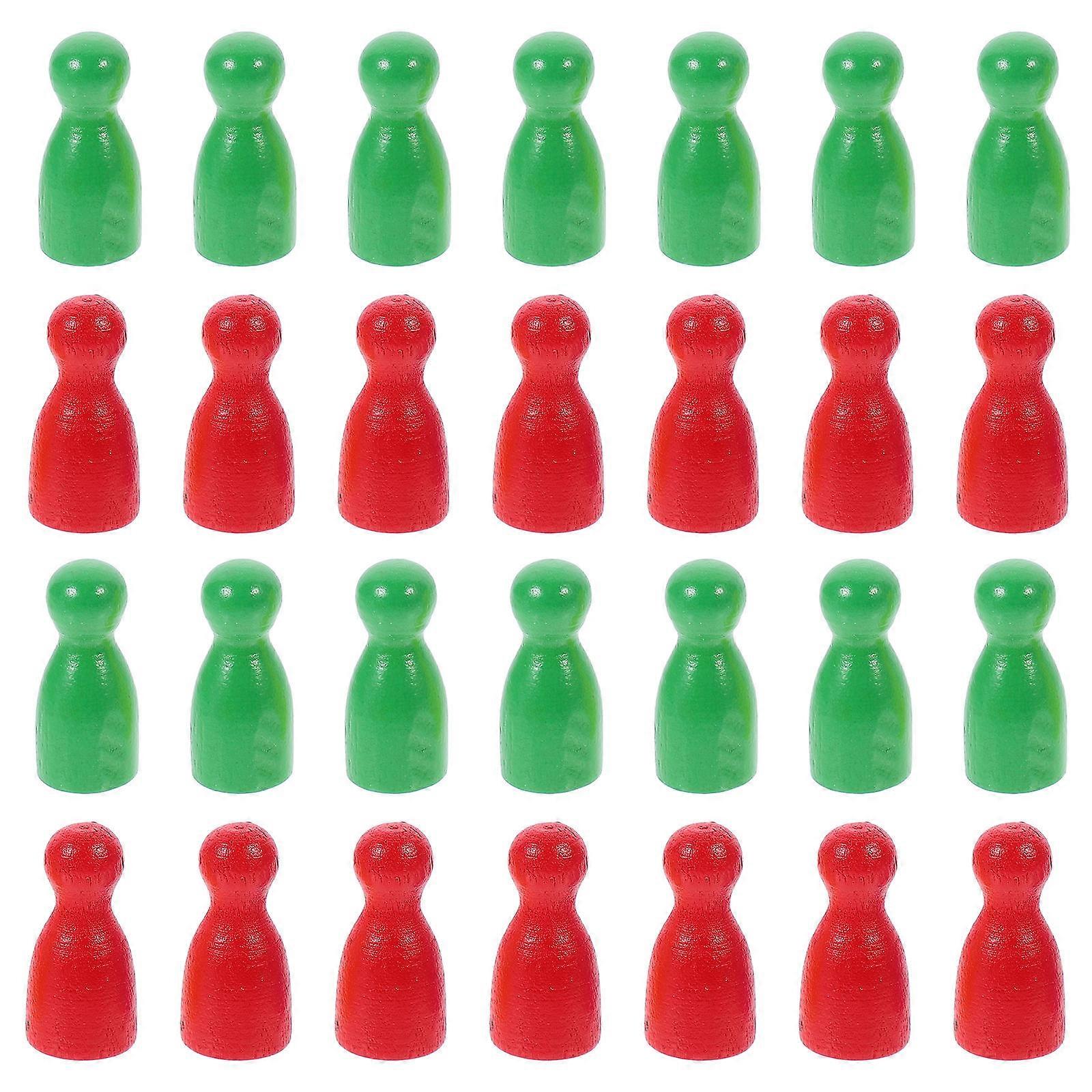 Wooden Game Piece Markers 48Pcs For Tabletop Games Assorted Color Design Board Games Accessory