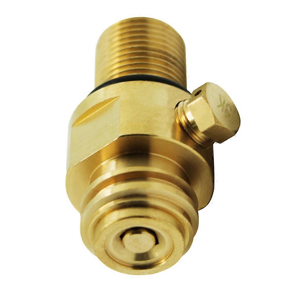 CO2 Refill Adapter M18x1.5 to TR214 Connector for Soda Machine Golden Copper Lightweight Small Size