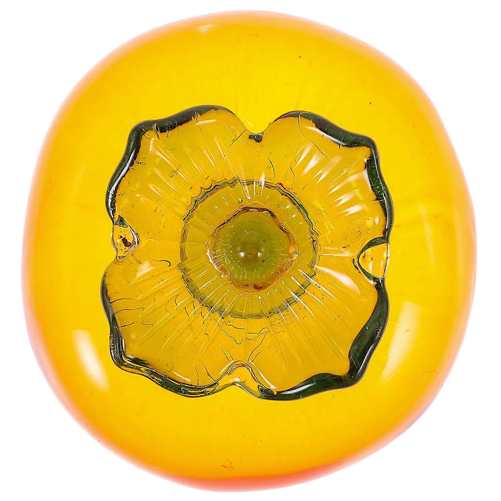 Simulation Persimmon Model Glass Craft 1 Set Persimmon Decor Tabletop Ornament