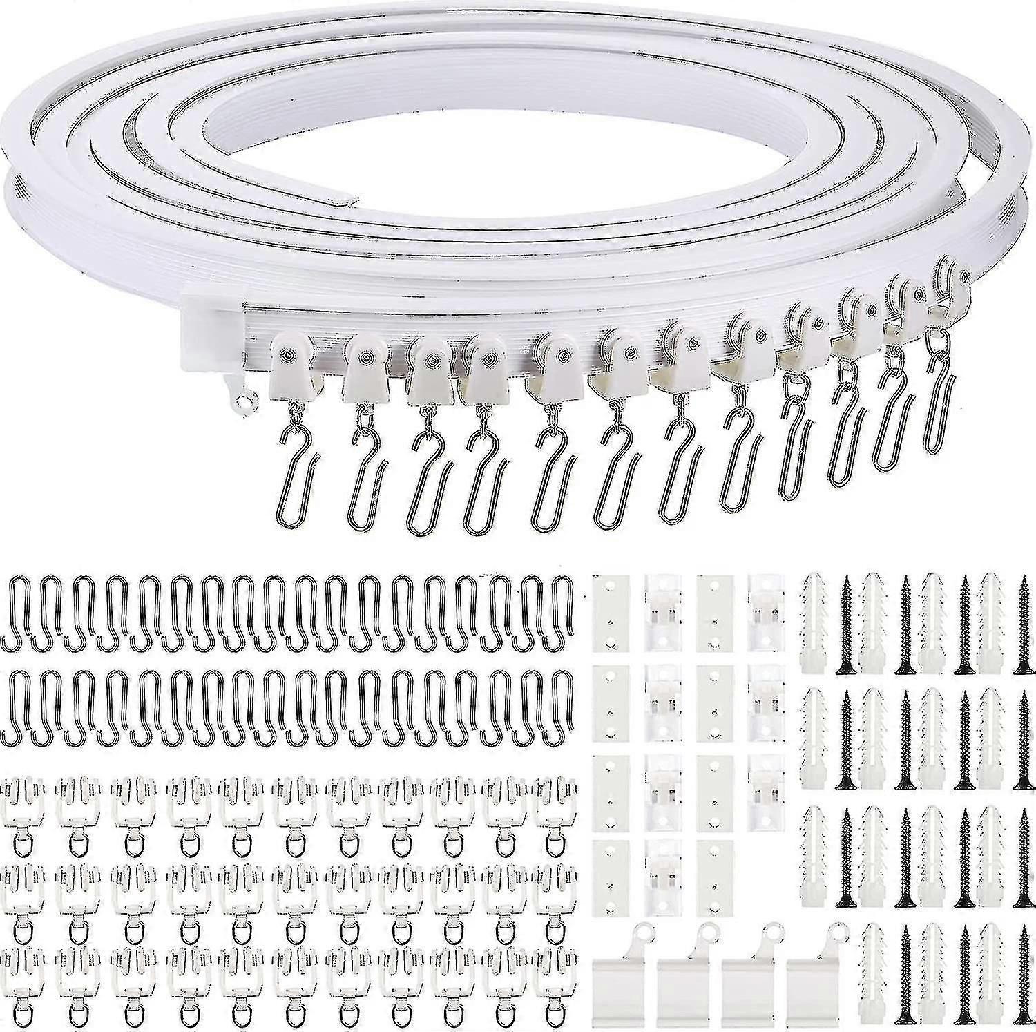 5 Meters Bendable Curved Ceiling Curtain Track, Flexible Design