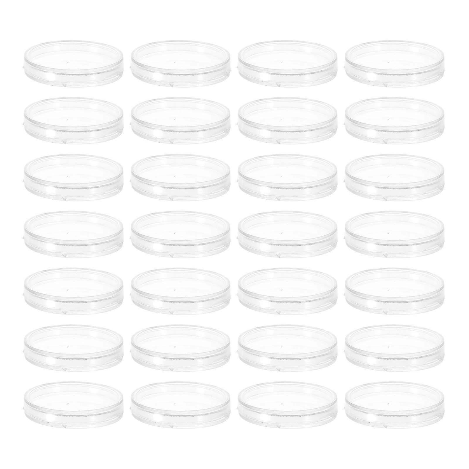 50pcs 27mm Coin Collection Protection Box Coin Box Crystal Transparent Small Size Round Box