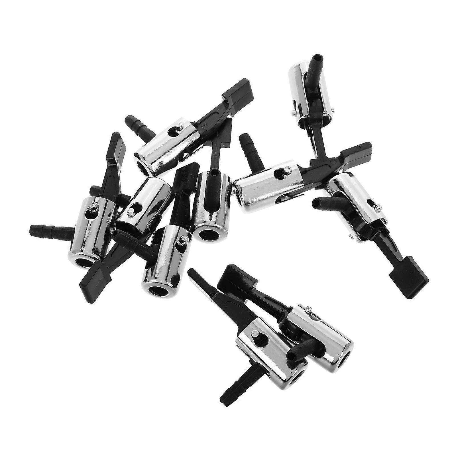 10pcs Locking Tire Chuck Adapter Durable Plastic Steel Nozzles for Air Pump Compatible with Bicycle Car Tire Inflator Easy Inflation for Mountain