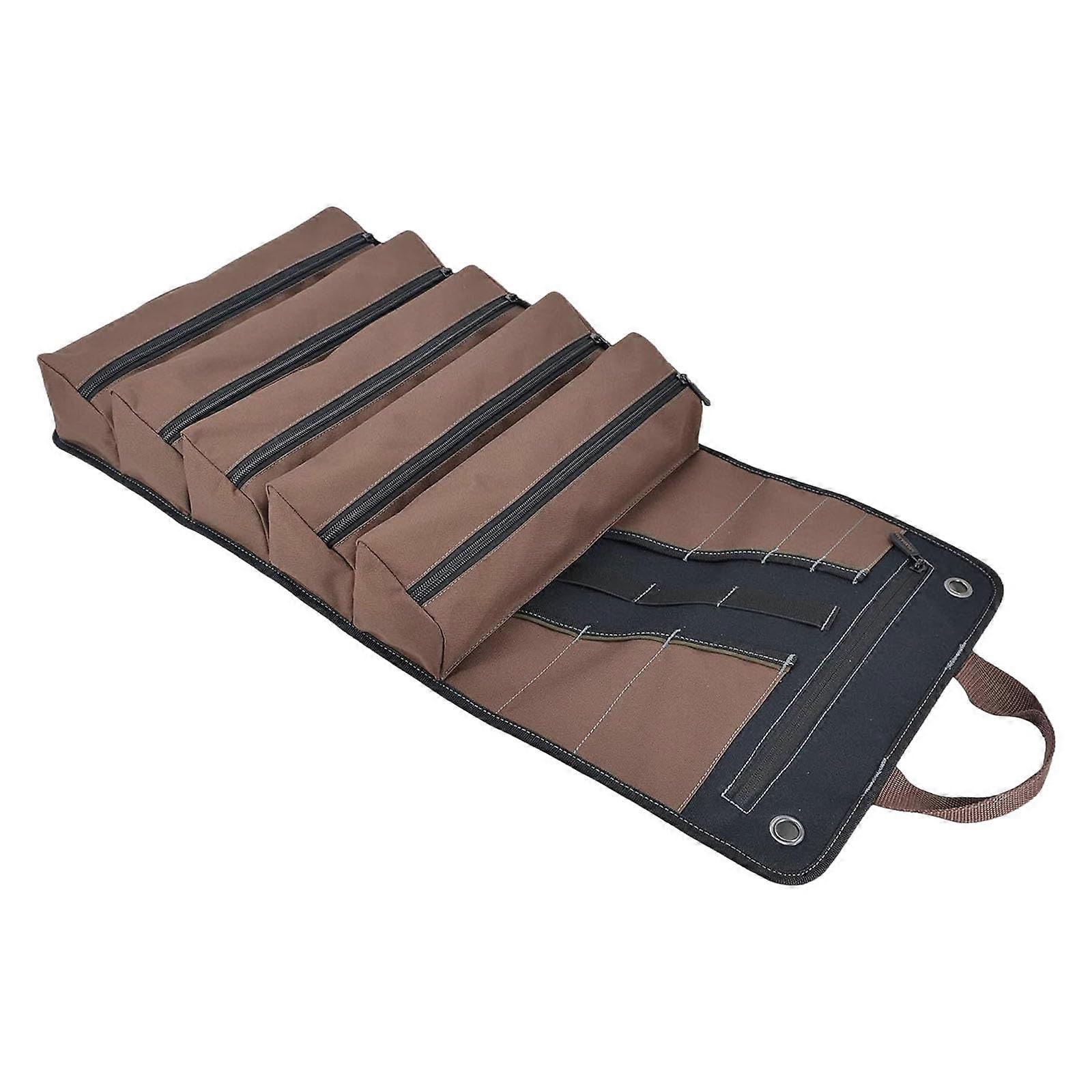 Portable Performance Canvas Tool Tool Roll Bag Organizer With 15 Pockets For Easy Tool Storage And Access To Home Repairs