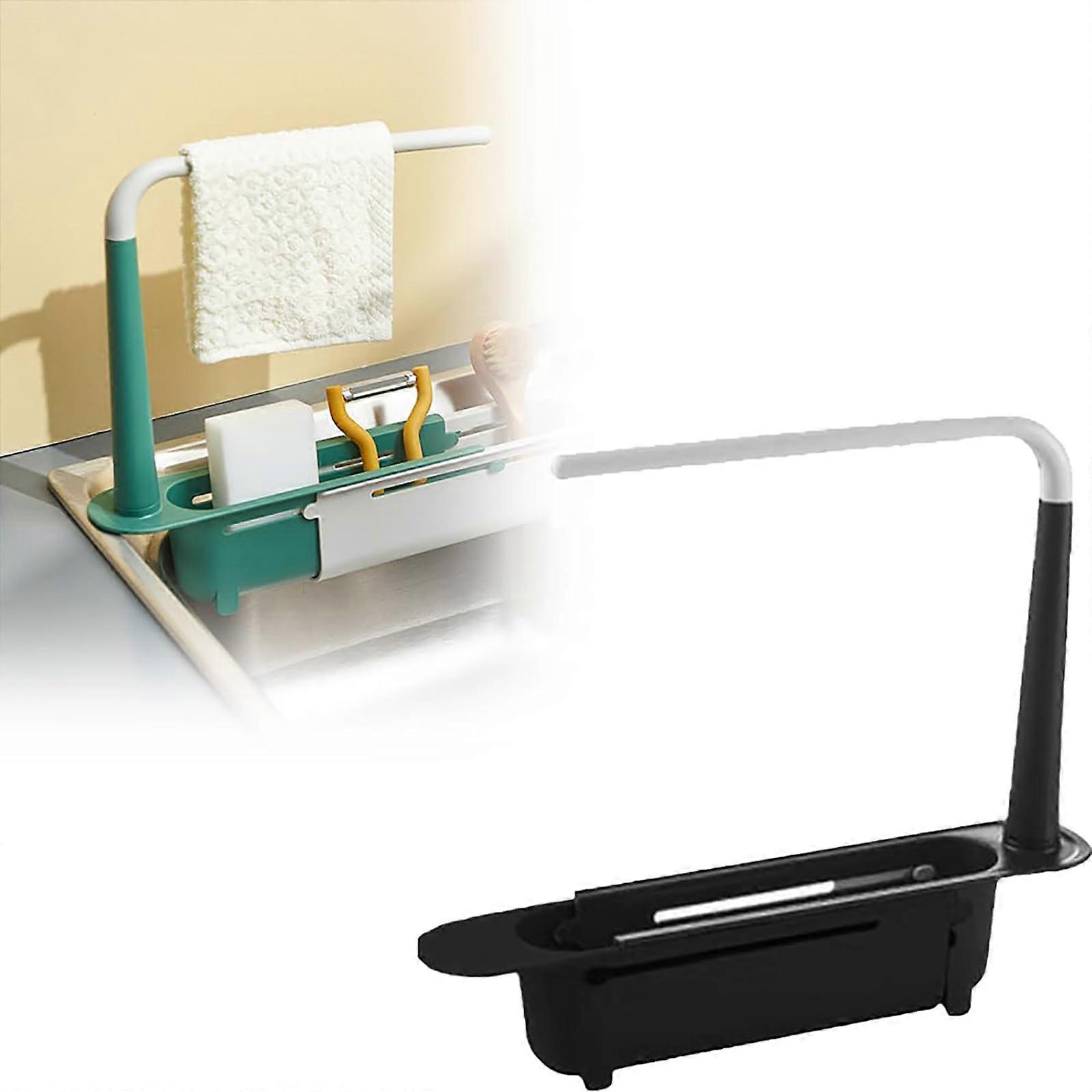 1PC Adjustable Sink Shelf Kitchen Drainage Rack Storage Container Cooking Tools Accessory Holder Soap Sponge Holder