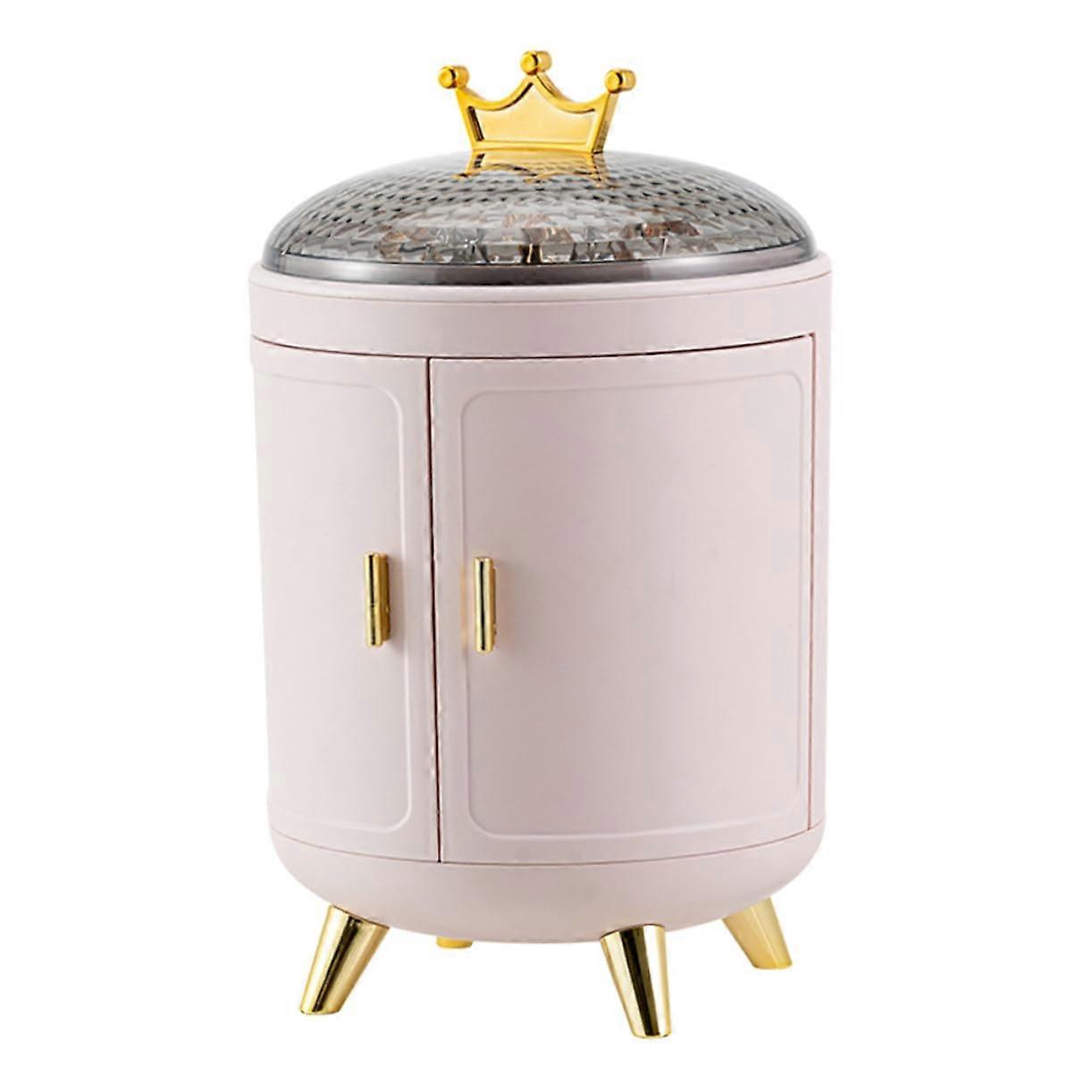 Rotating Jewellery Box Organiser Cylindrical Storage Box for Earrings Necklaces Durable Design Elegant Colors