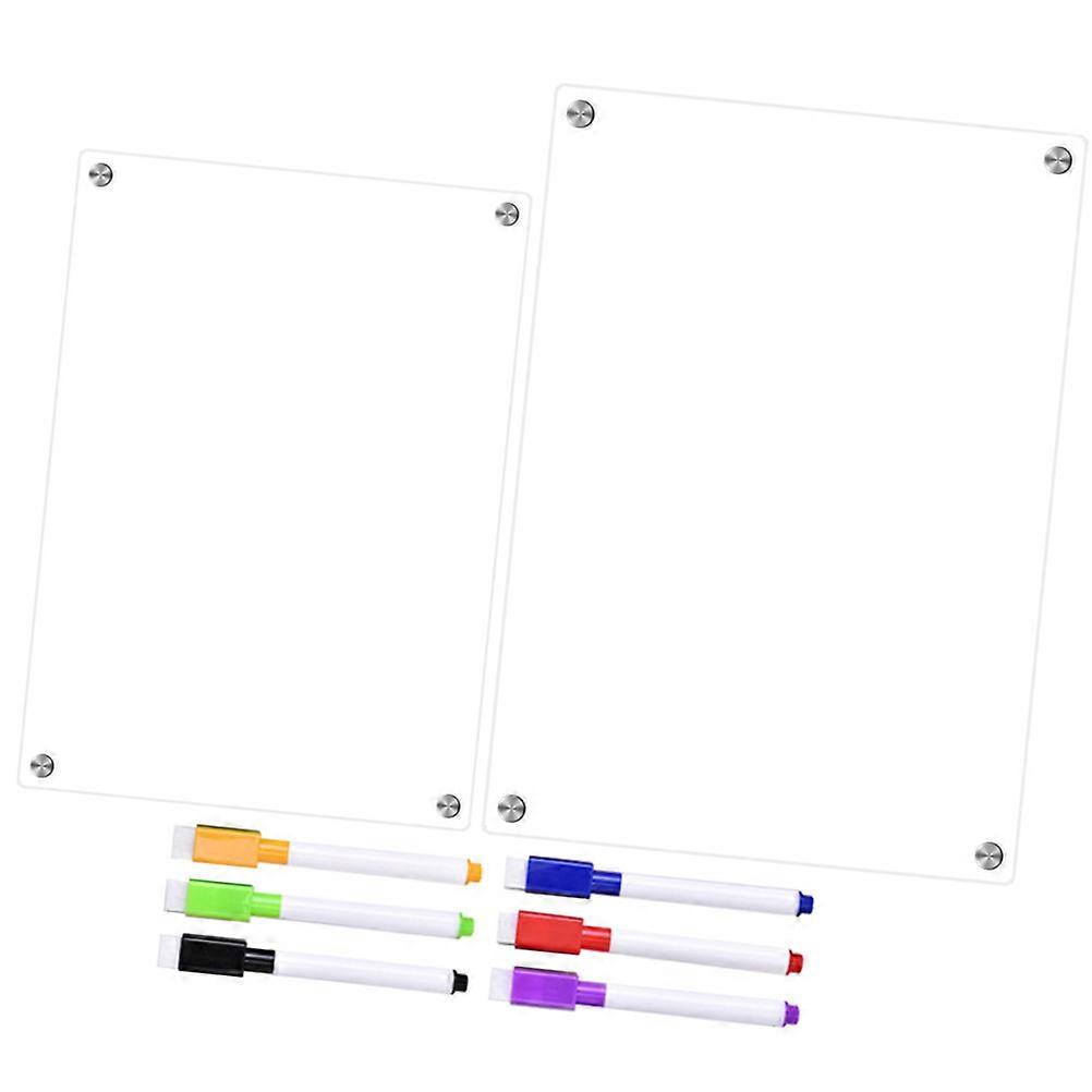 Refrigerator Whiteboard Dry Erase Board for Family Communication and Kitchen Use 1 Set