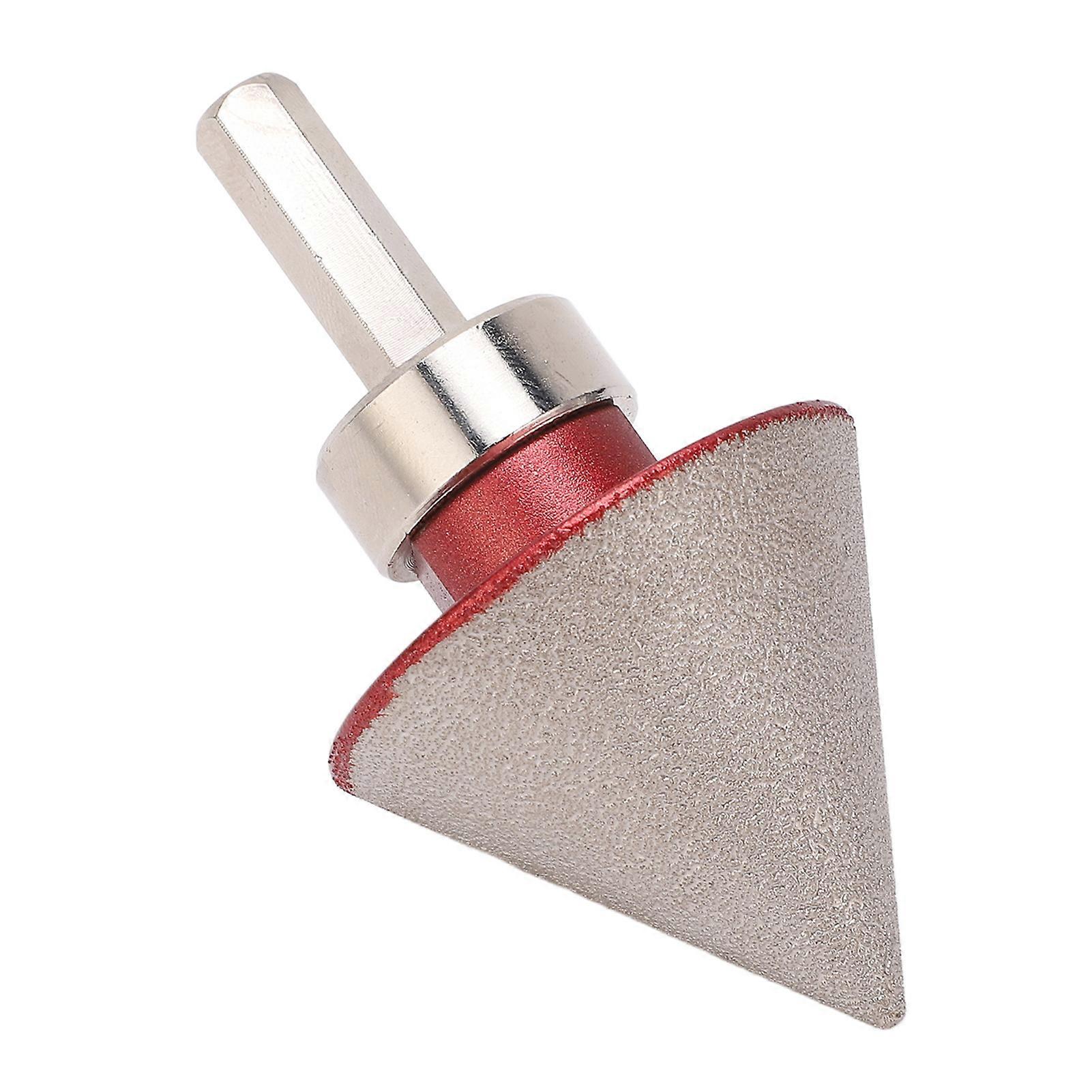 48MM Diamond Beveling Bit with Converter 60 Degree Angle Cone Chamfer Milling Bit for Marble Glass Metric Thread M14 