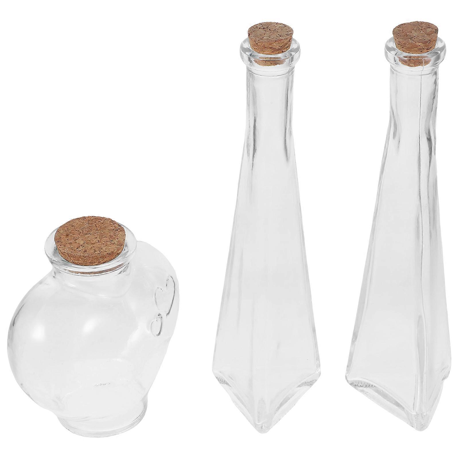 3pcs Unity Sand Ceremony Kit for Wedding – Handmade Decorative Vase Set with Cork Lids, Glass Jars for Wedding Ceremony Decor