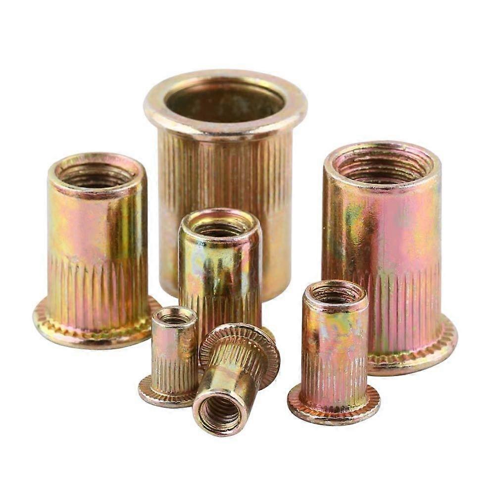 Rivet Nuts Set 100 Pieces M4 M3 M5 M6 M8 M10 M12 Carbon Steel Blind Rivnuts Insert Tools Multiple Sizes