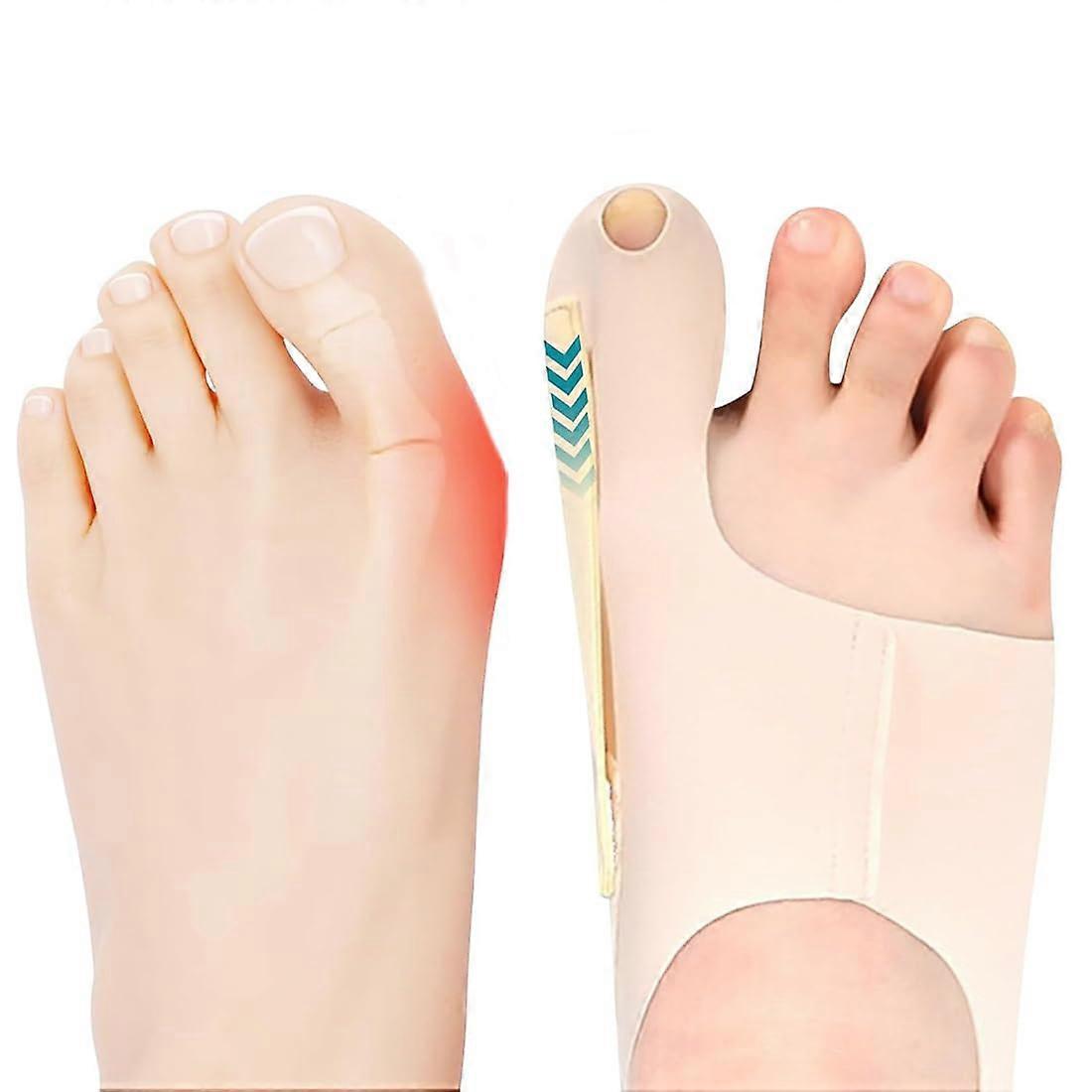 Hallux Valgus Correction Socks for Bunion Relief - Unisex Size Large with Non-Slip Heel Bandages
