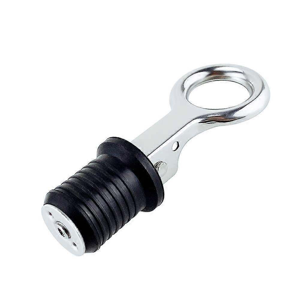 Stainless Steel 304 Handle Rubber Drain Plug Snap-Tight Flip Style For 25mm Hole Hull Livewell Bilge Transom Marine Boat