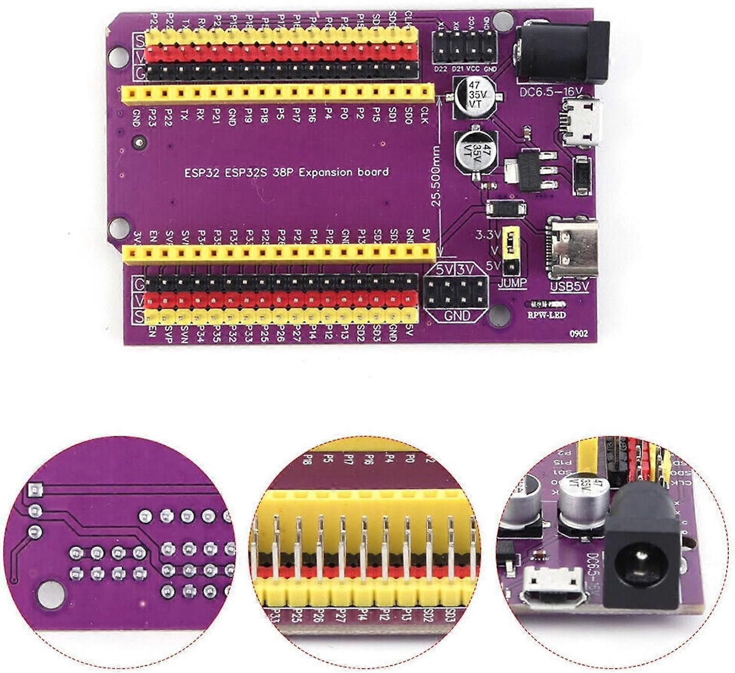 ESP32S Breakout Board 38-Pin WiFi Module with BT Microcontroller, High ...
