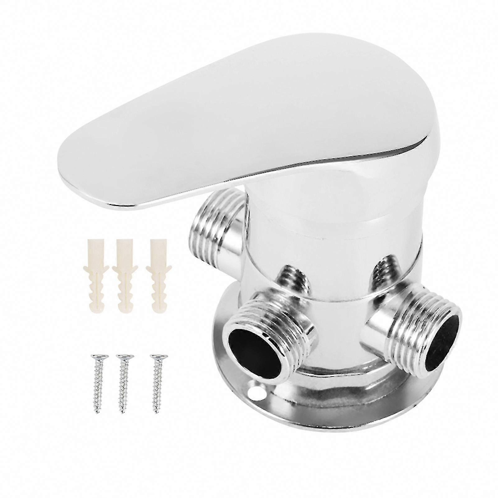 G1/2in 3 Way Angle Valve for Shower Head Water Separator Diverter Switch Bathroom Faucet