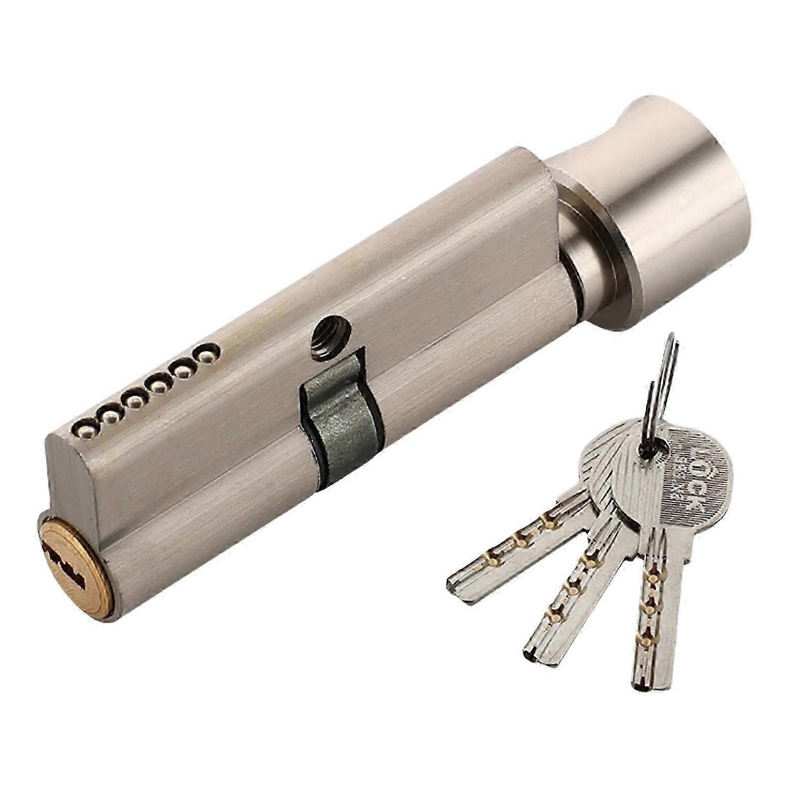 Entry door lock in brass for secure double side operation